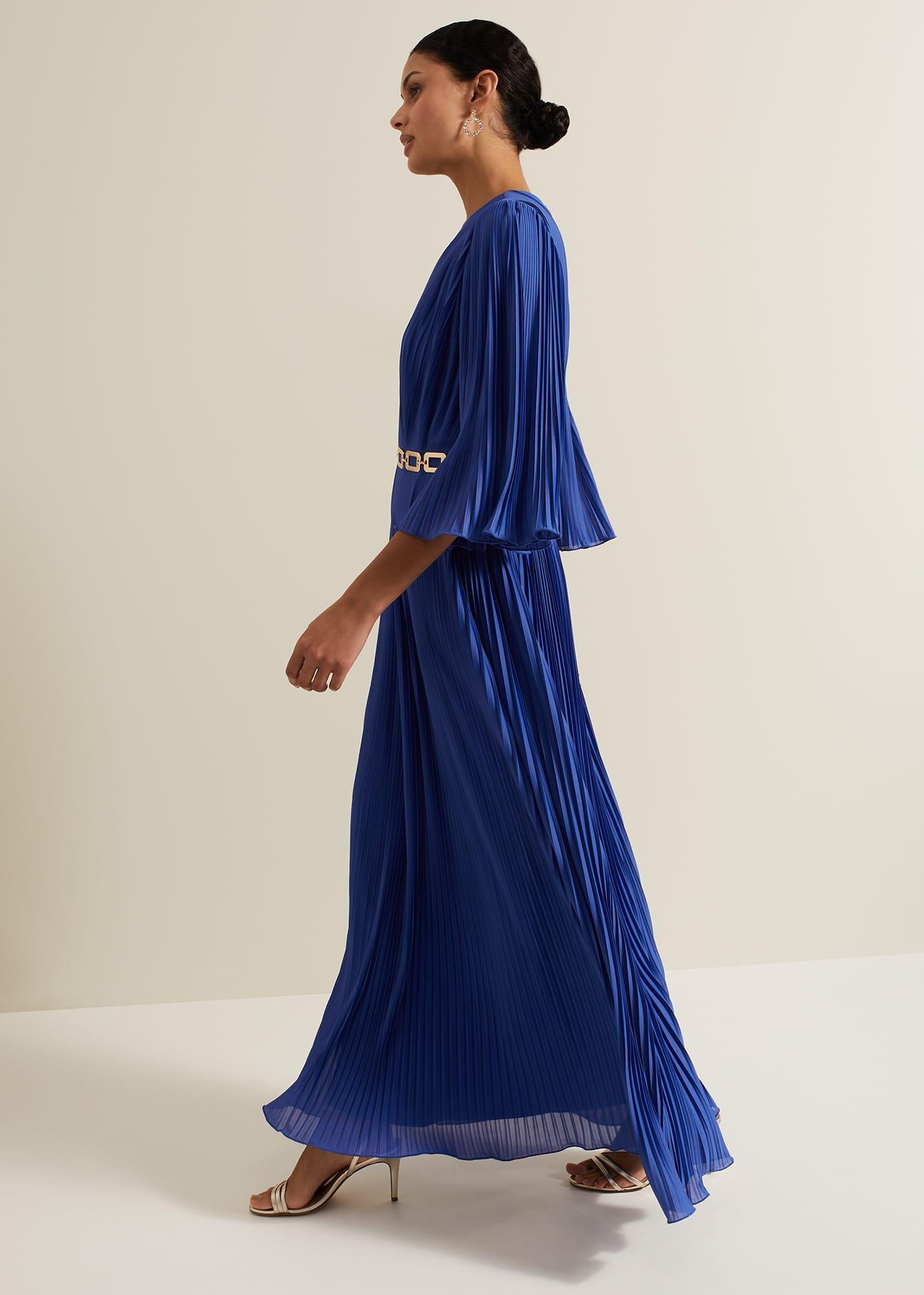 Venetia Pleat Beaded Maxi Dress