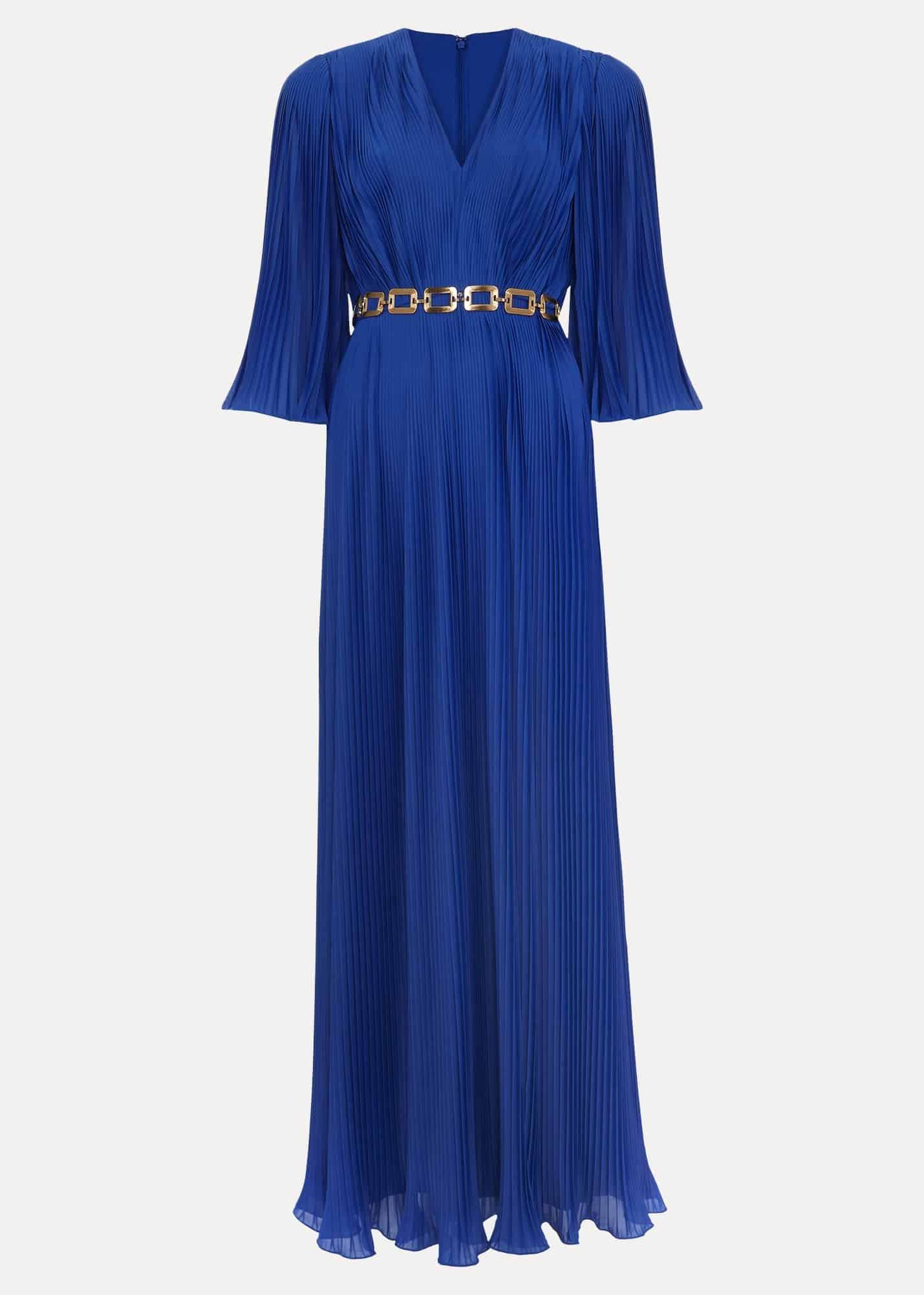 Venetia Pleat Beaded Maxi Dress
