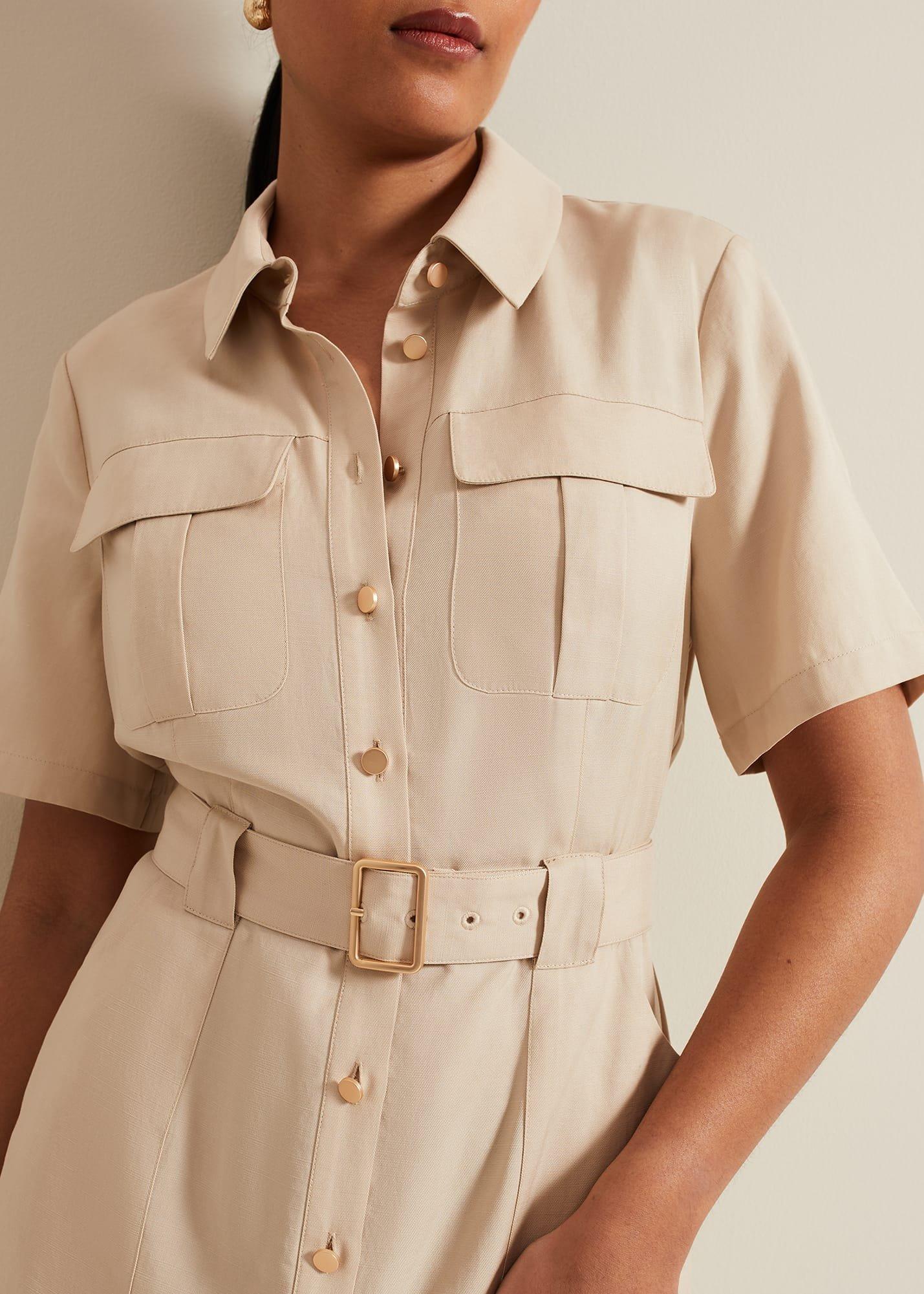 Petite Willow Utility Midi Dress