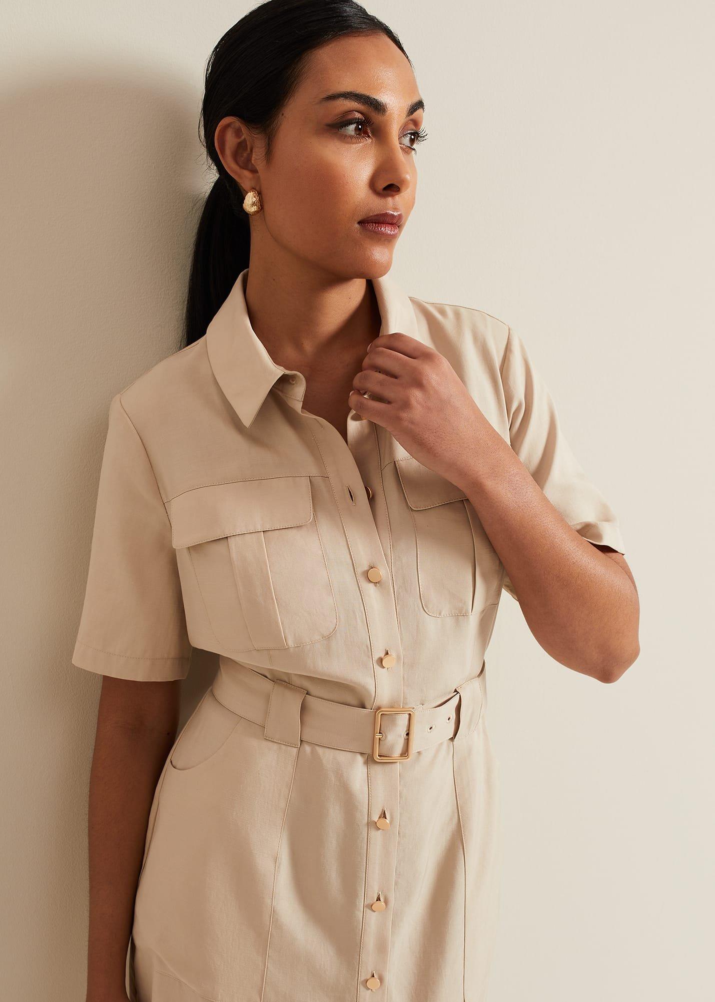 Petite Willow Utility Midi Dress