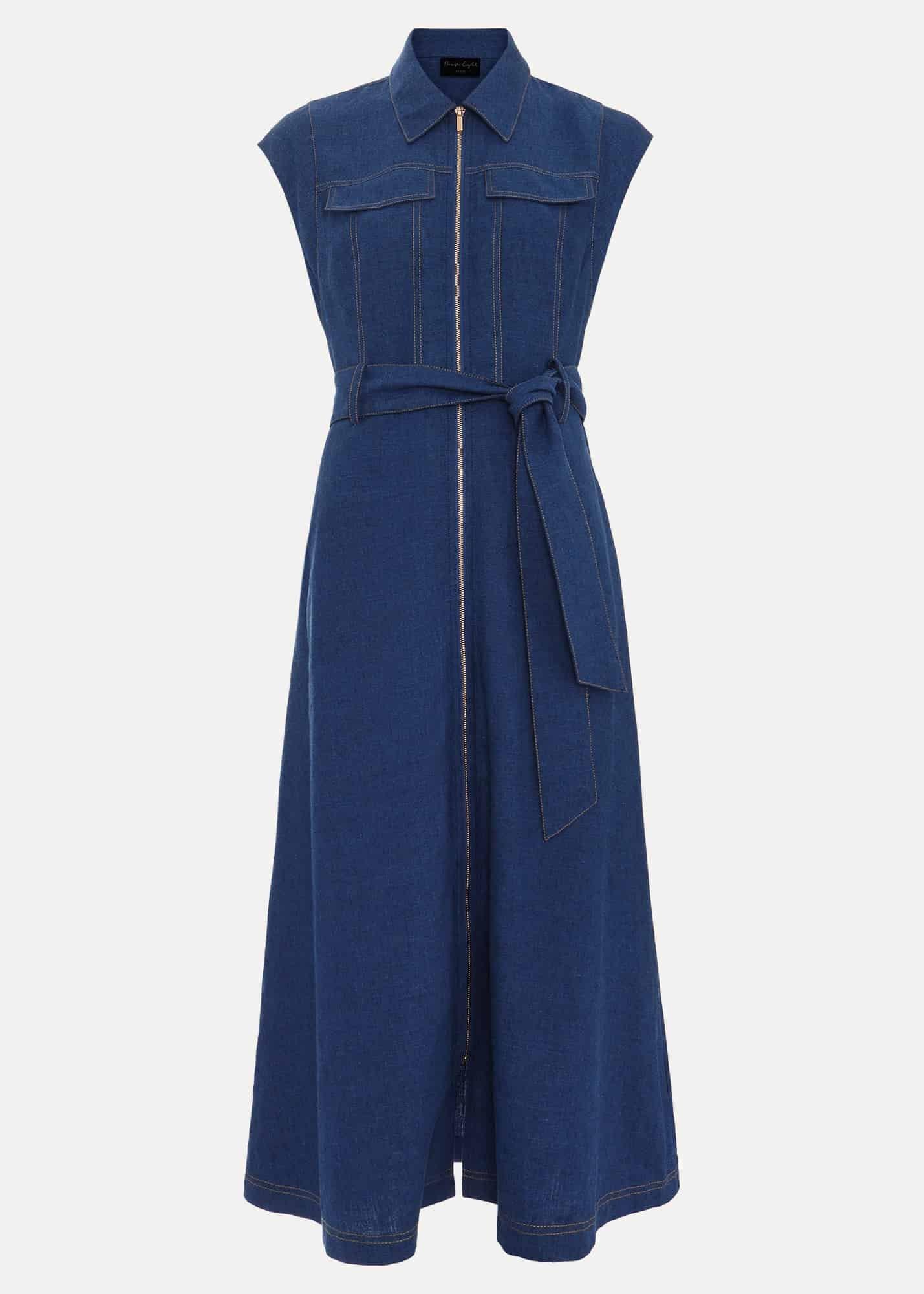Luiza Petite Denim Midi Dress