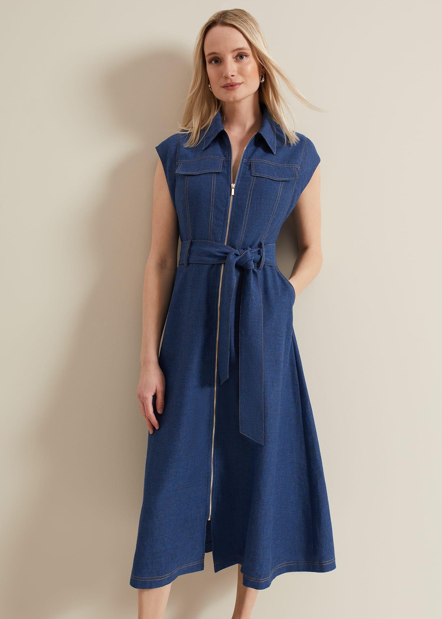 Luiza Denim Midi Dress
