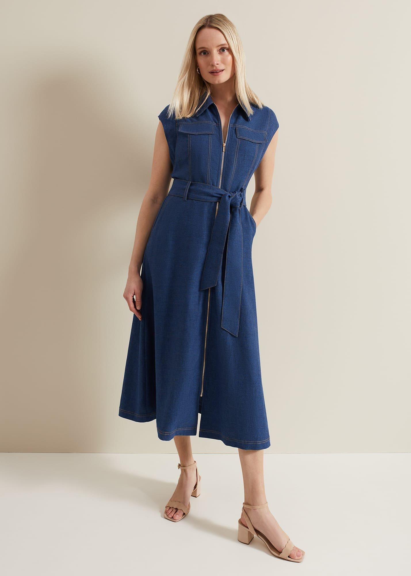 Luiza Denim Midi Dress