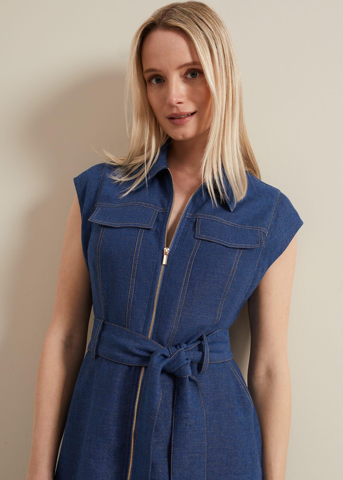 Luiza Denim Midi Dress