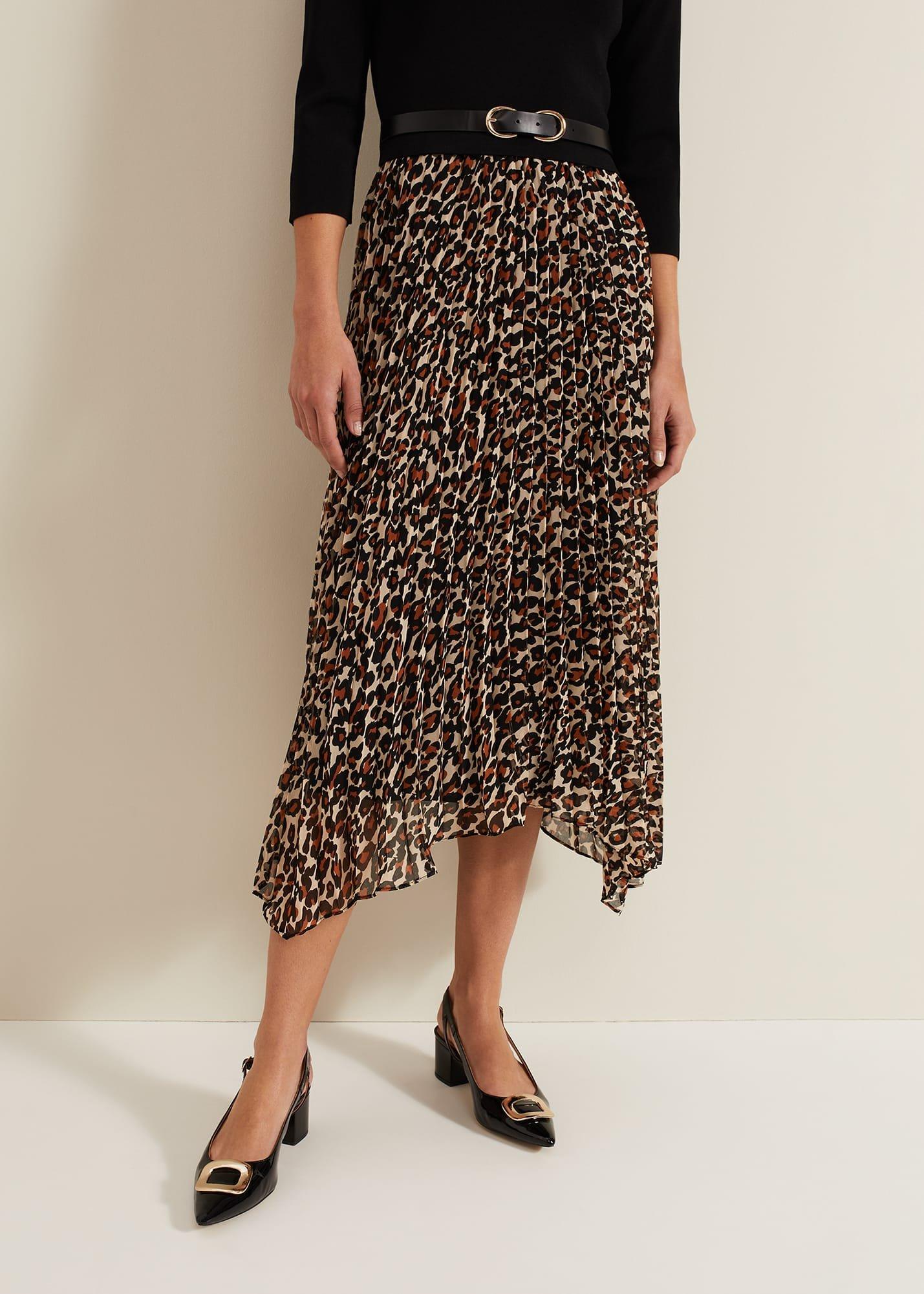 Josephine Animal Woven Hem Knit Dress