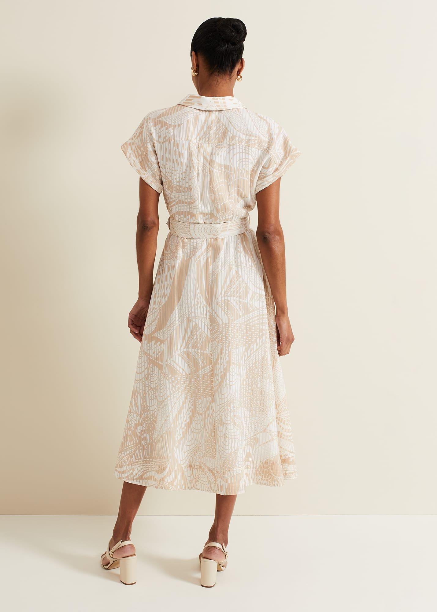 Mandi Abstract Stripe Shirt Dress