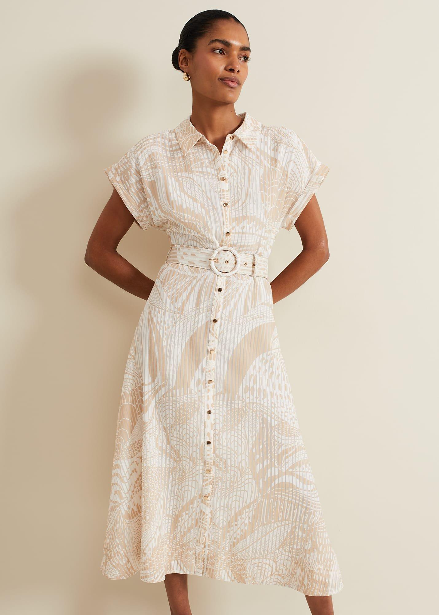 Mandi Abstract Stripe Shirt Dress