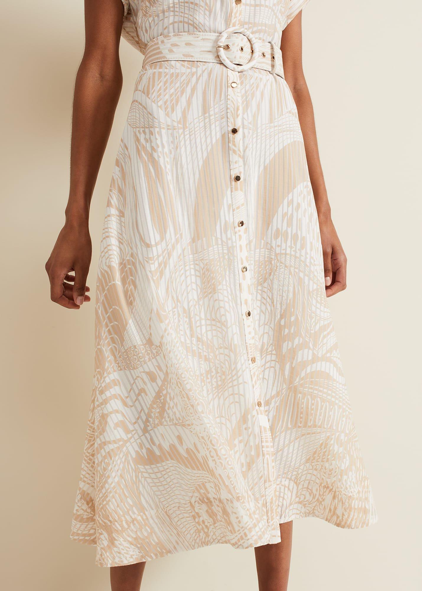 Mandi Abstract Stripe Shirt Dress