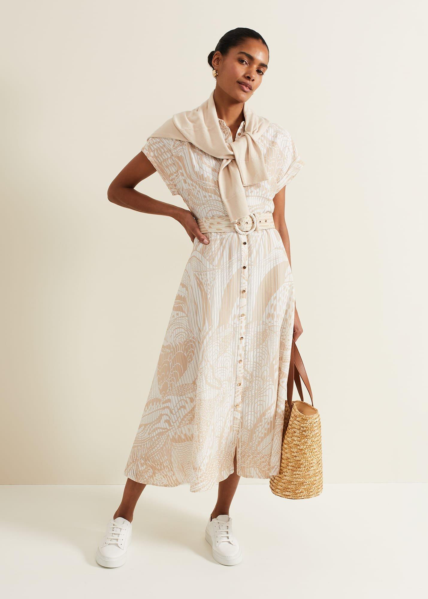 Mandi Abstract Stripe Shirt Dress