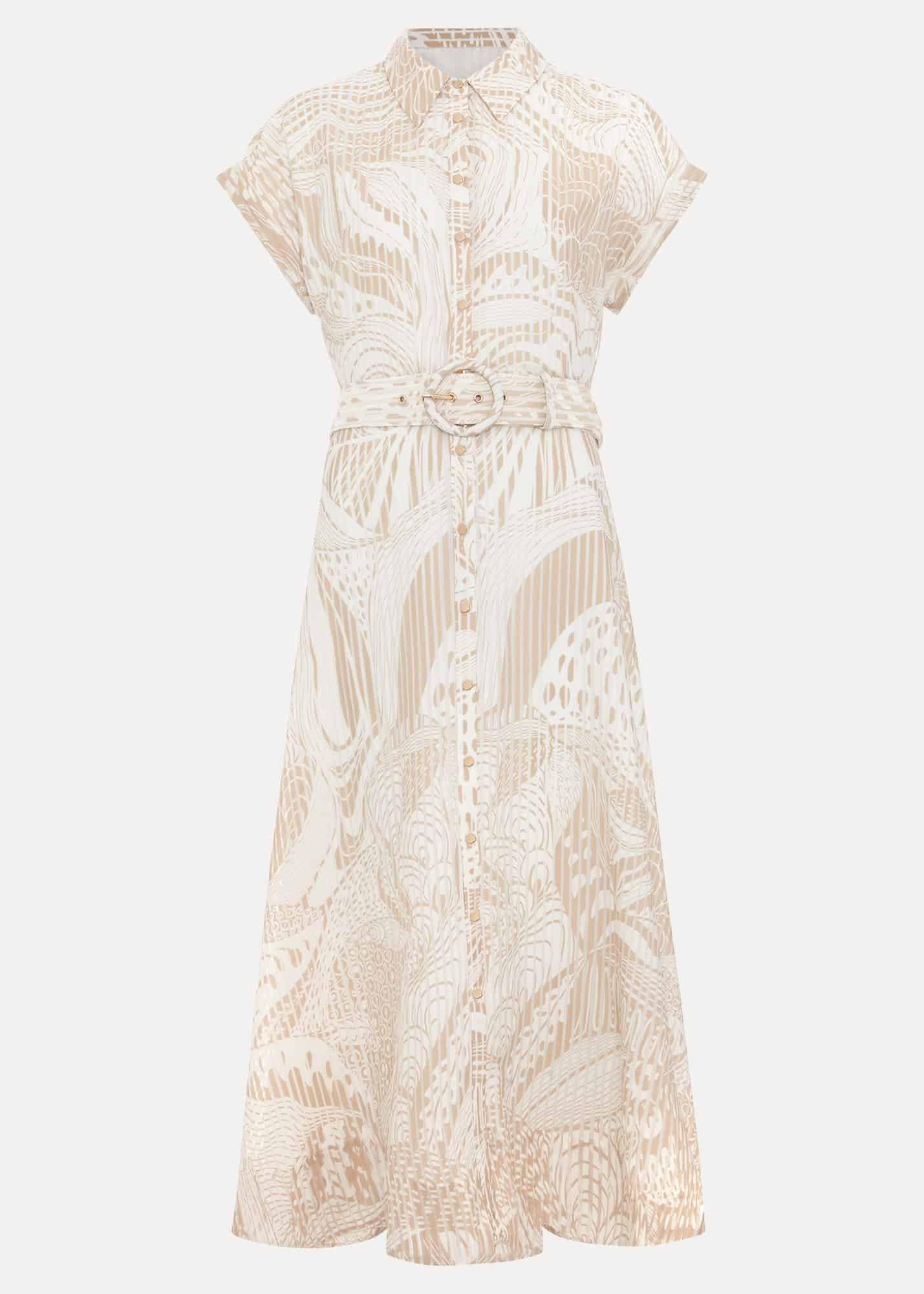 Mandi Abstract Stripe Shirt Dress