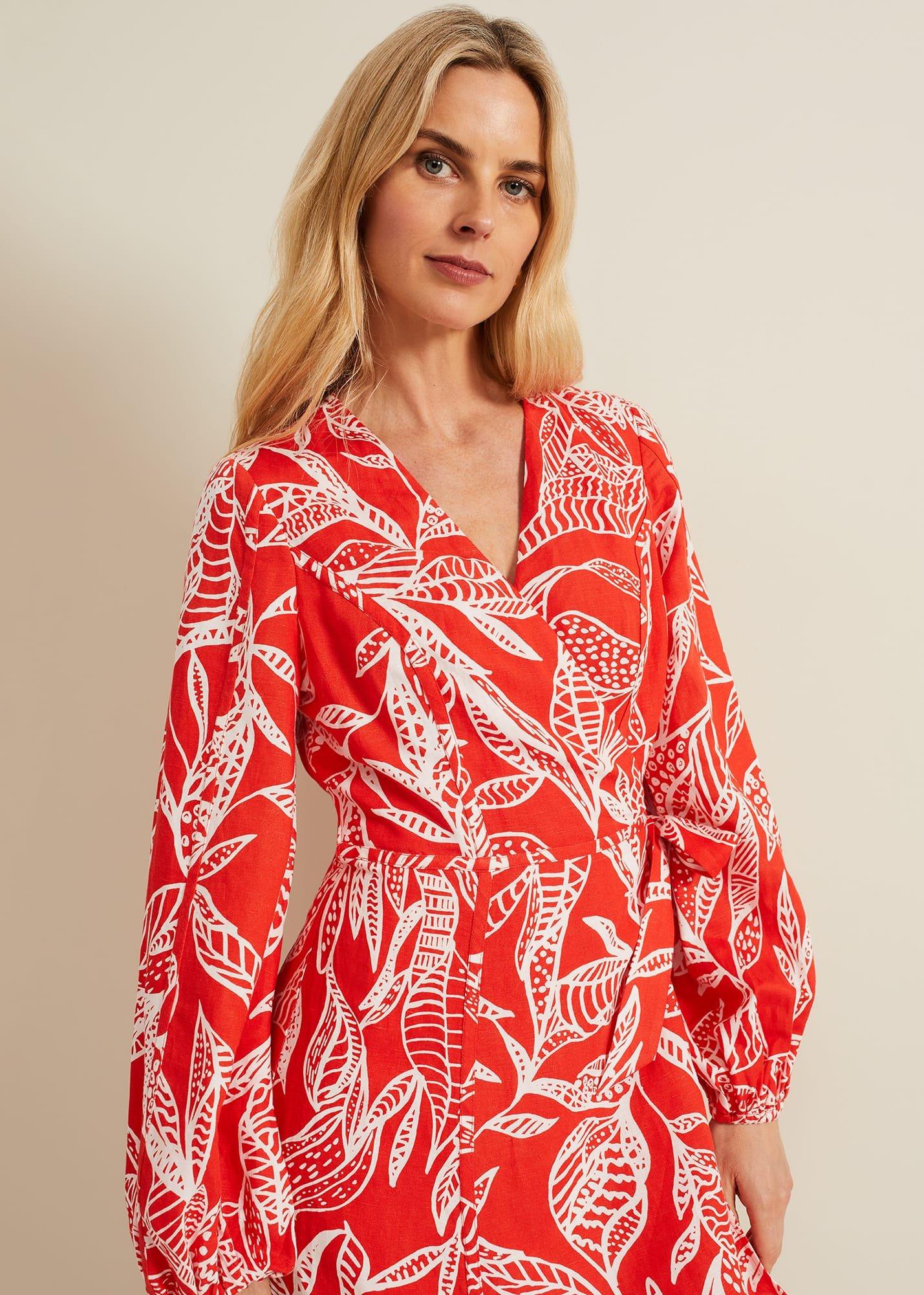 Charlotte Red Wrap Mini Dress