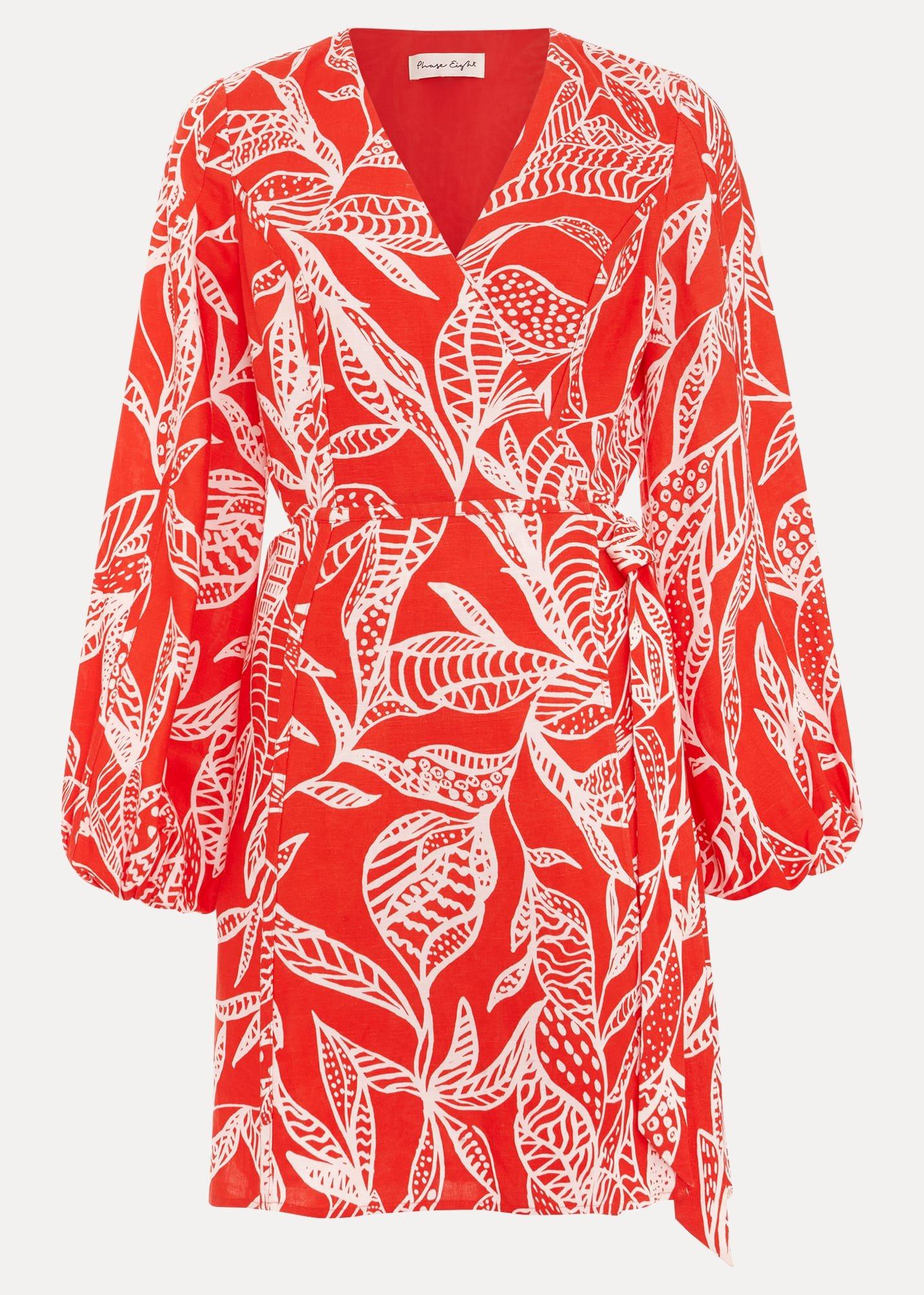 Charlotte Red Wrap Mini Dress