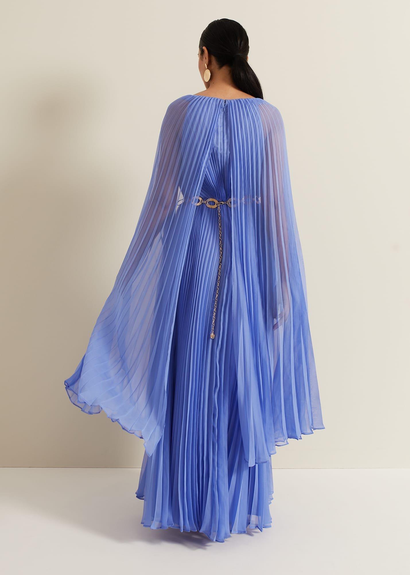 ${product-id}-Petite Marren Blue Chiffon Maxi Dress-Blue-${view-type}