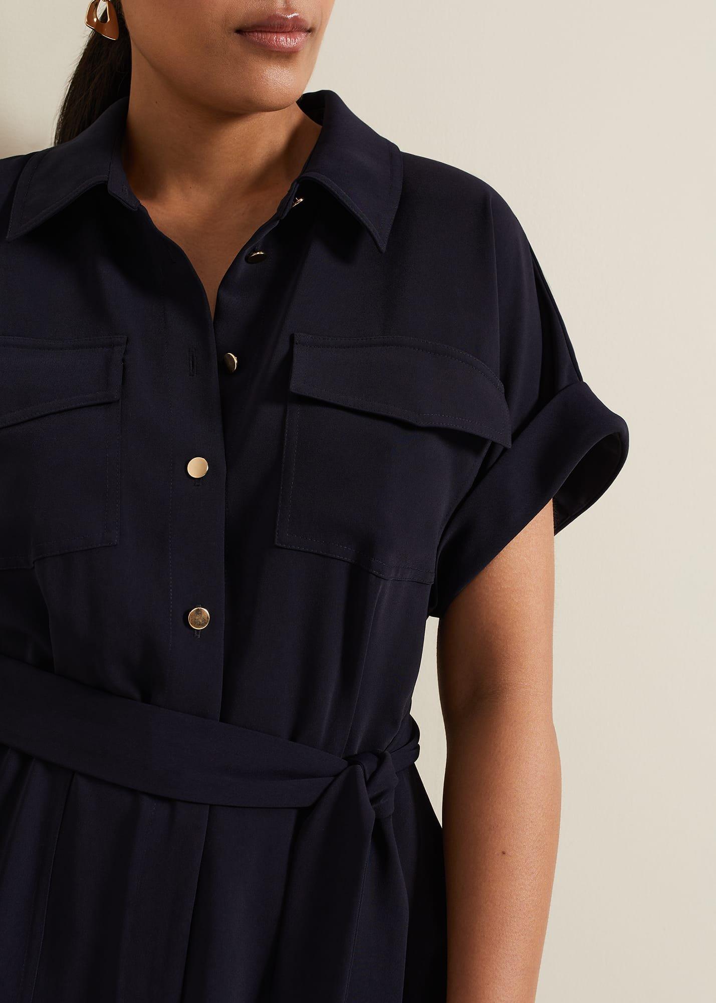 Petite Tallulah Navy Utility Jumpsuit