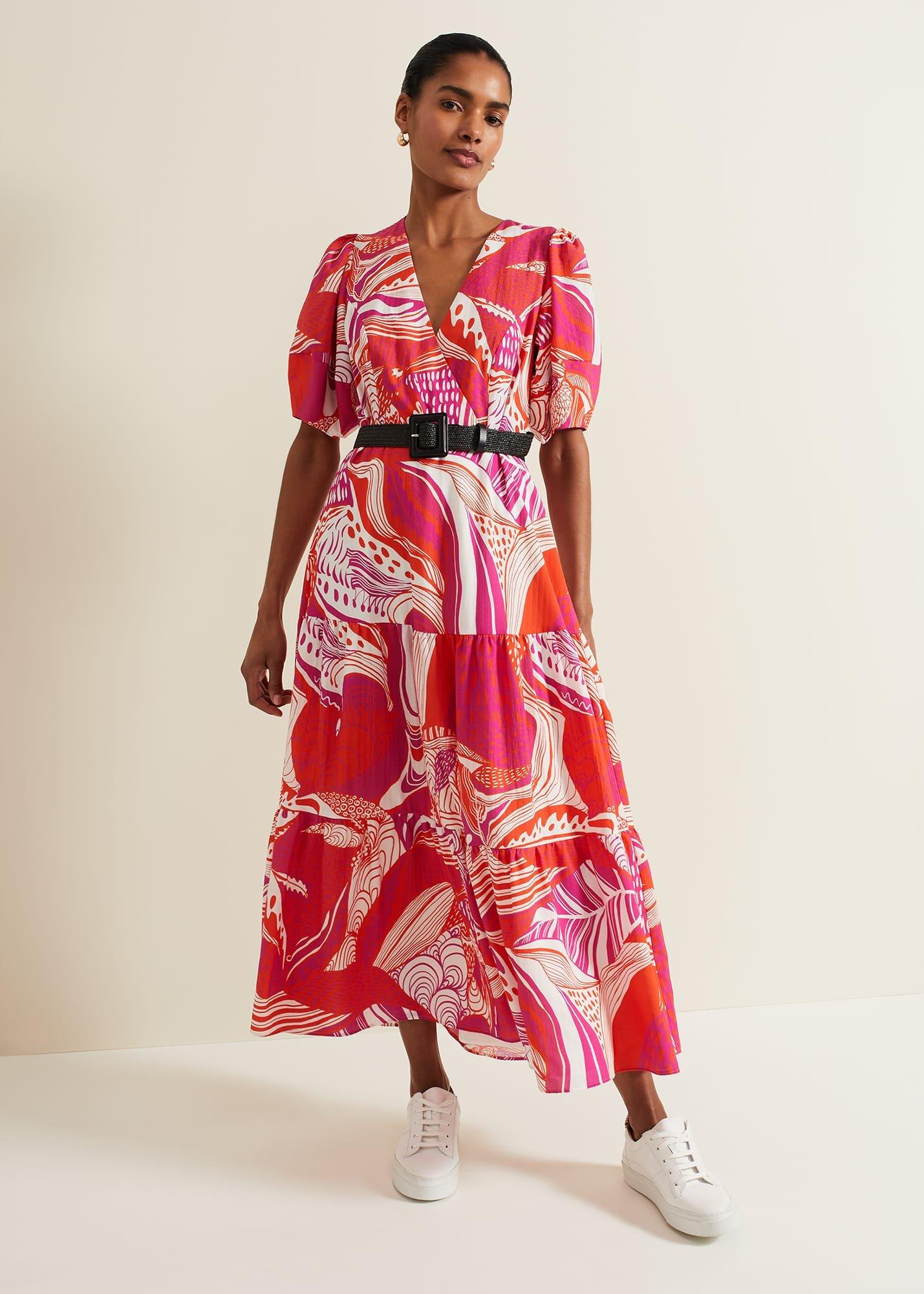 Tilda Red Midi Dress