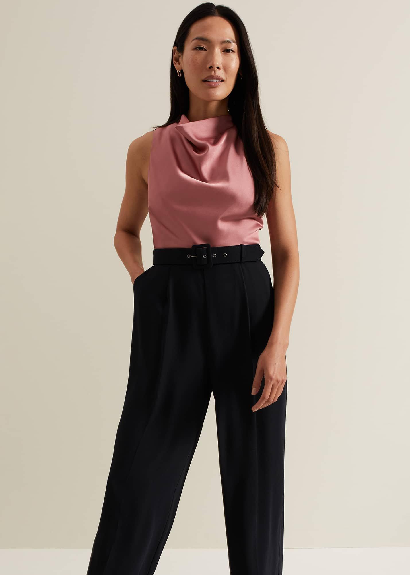 Sabina Satin Wide Leg Jumpsuit