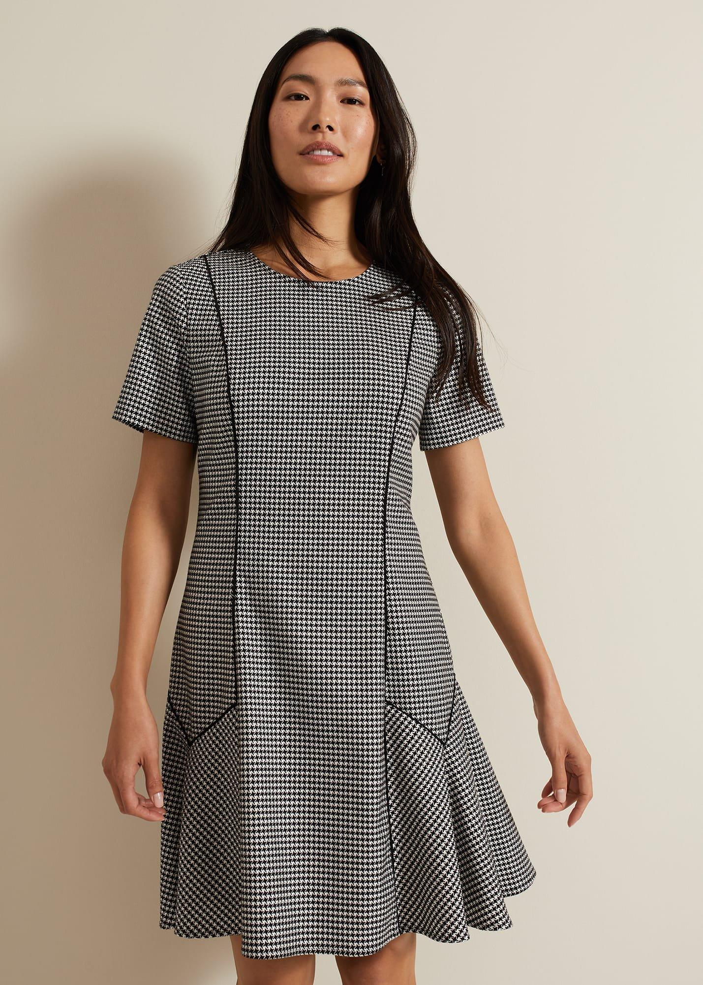 Viola Houndstooth Mini Dress