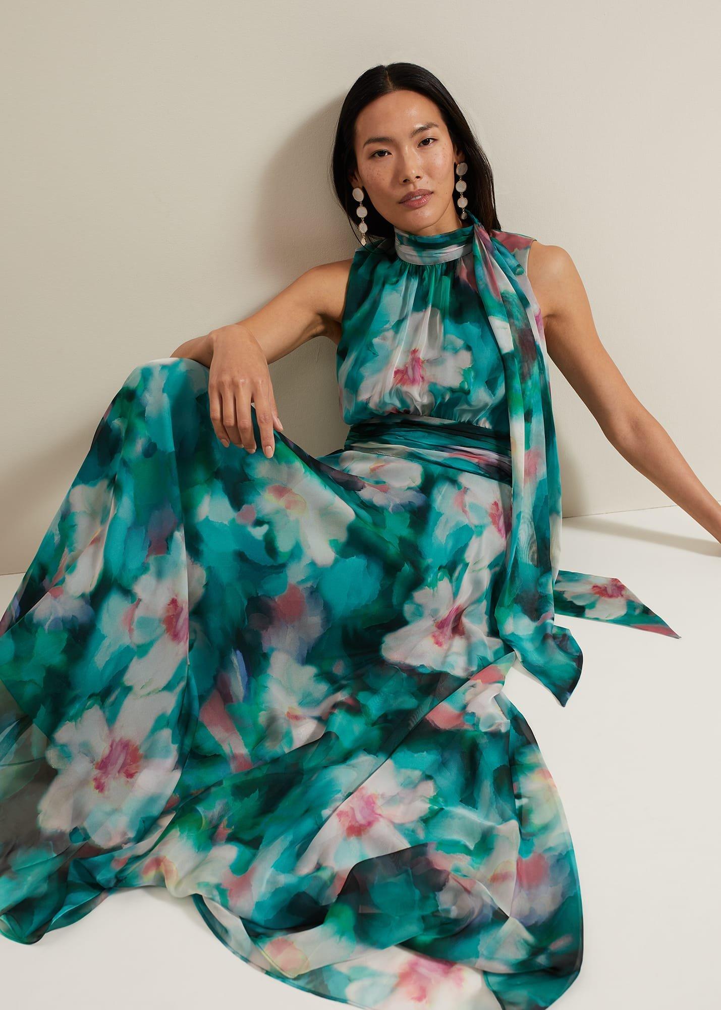 Lucinda Chiffon Print Maxi Dress