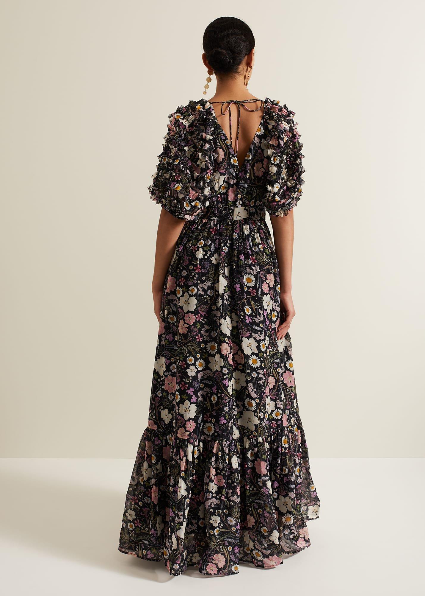 Lesley Multi Coloured Floral Maxi Dress