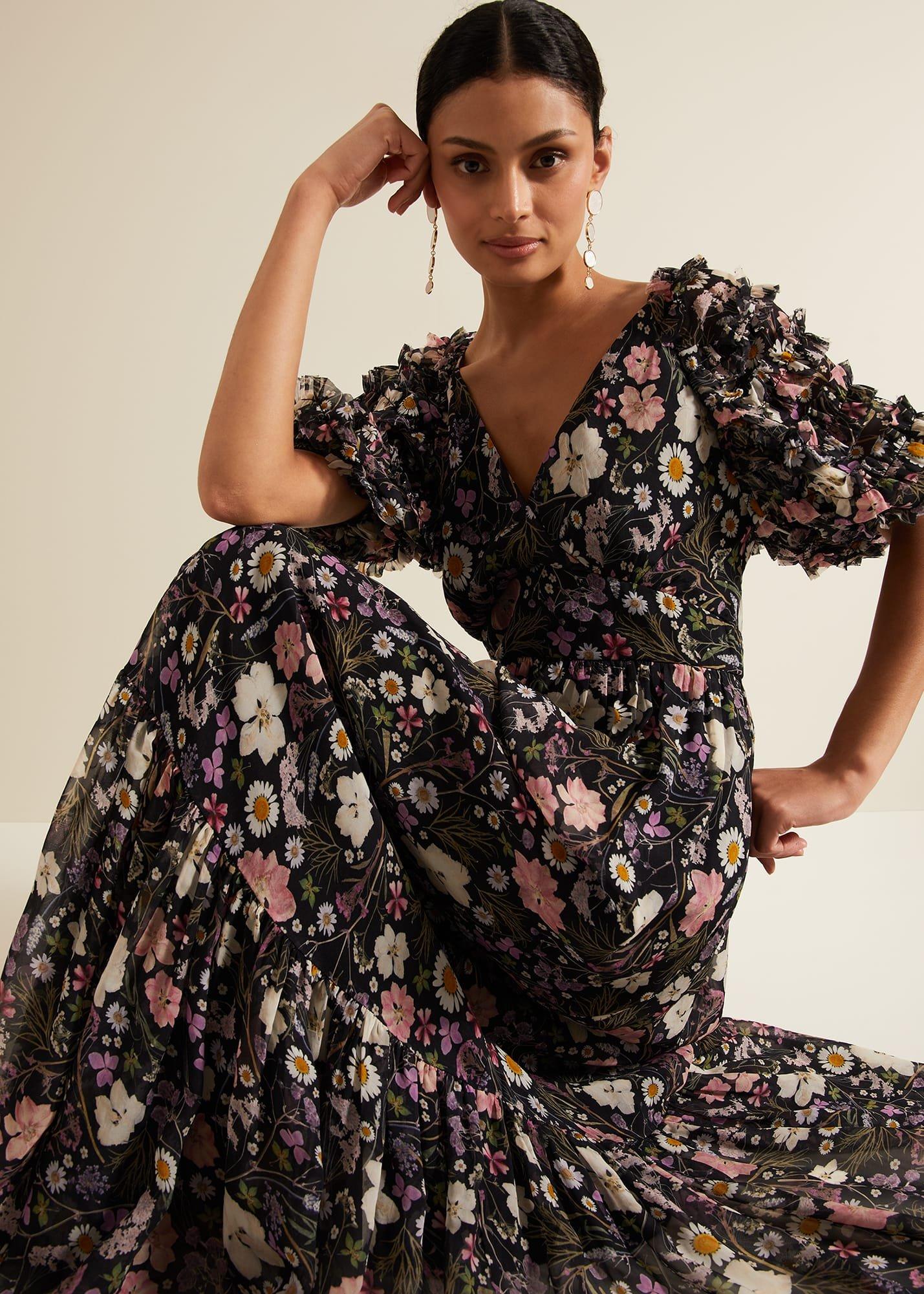 Lesley Multi Coloured Floral Maxi Dress