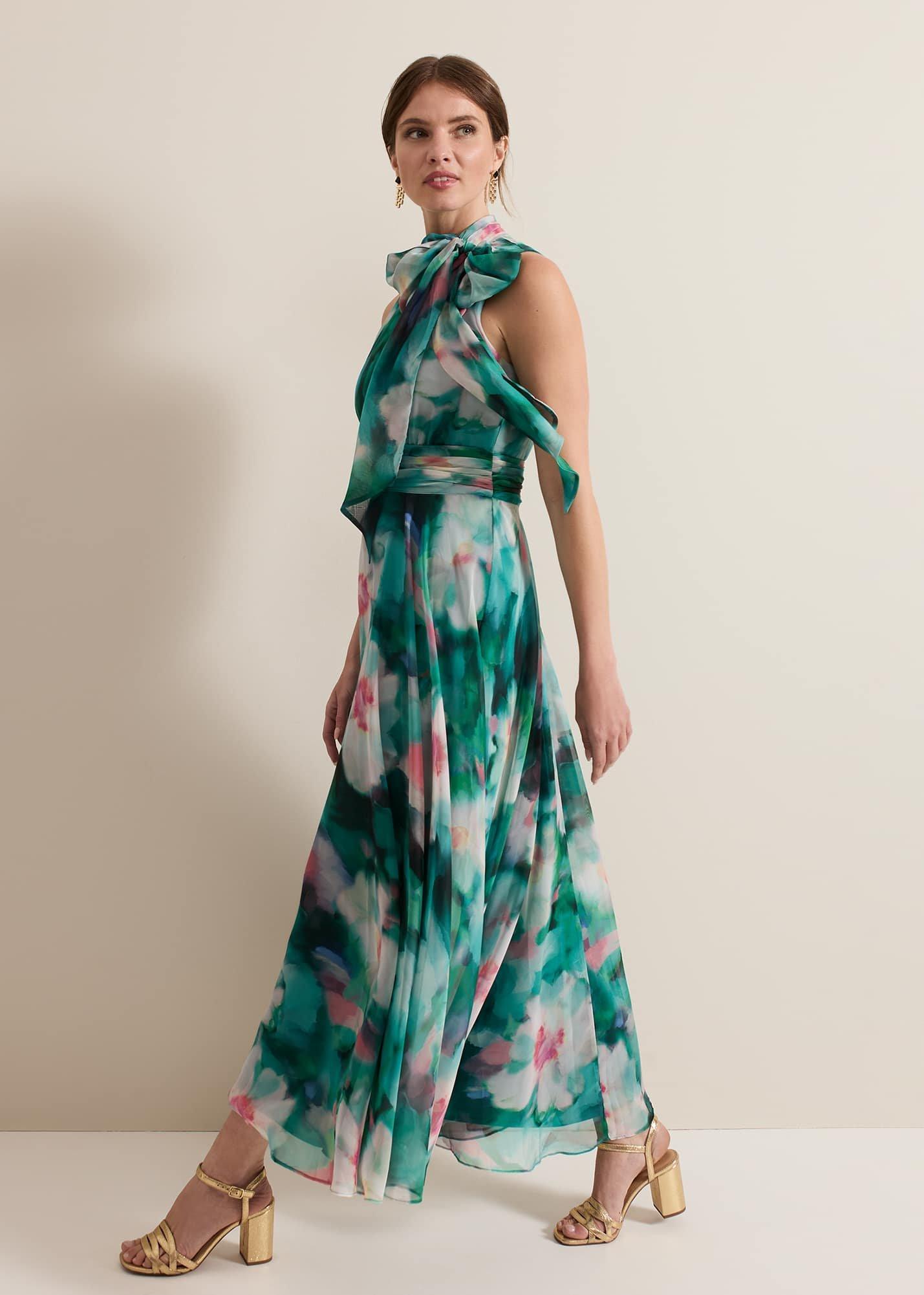 Petite Lucinda Chiffon Print Maxi Dress