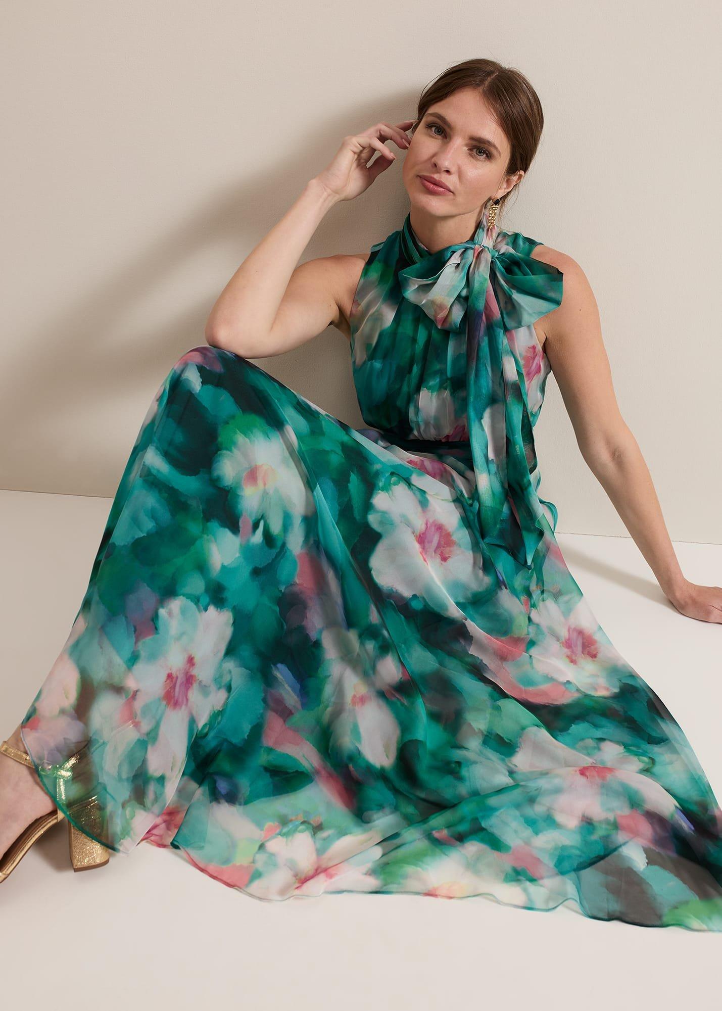 Petite Lucinda Chiffon Print Maxi Dress
