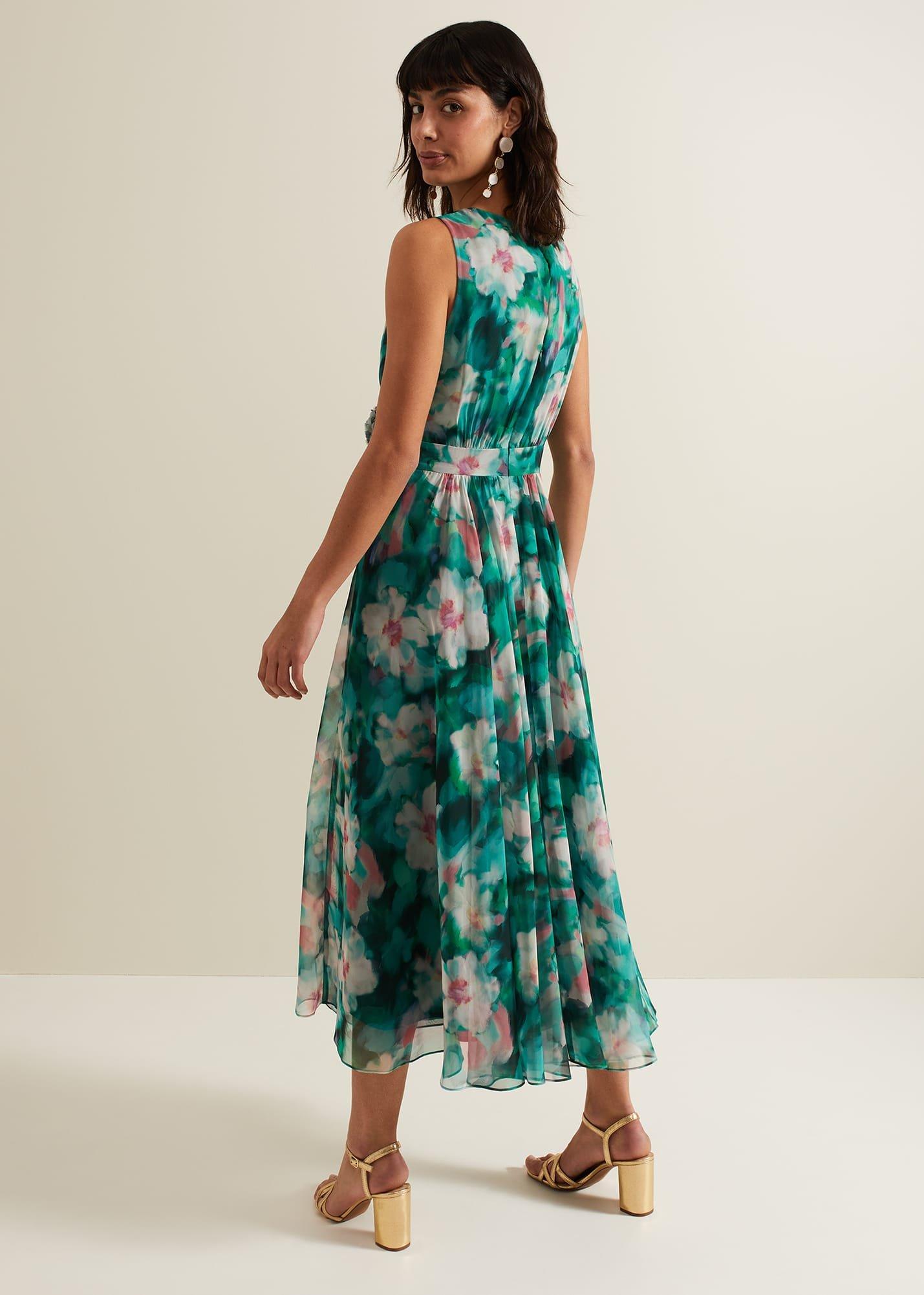 Nora Chiffon Floral Wrap Dress