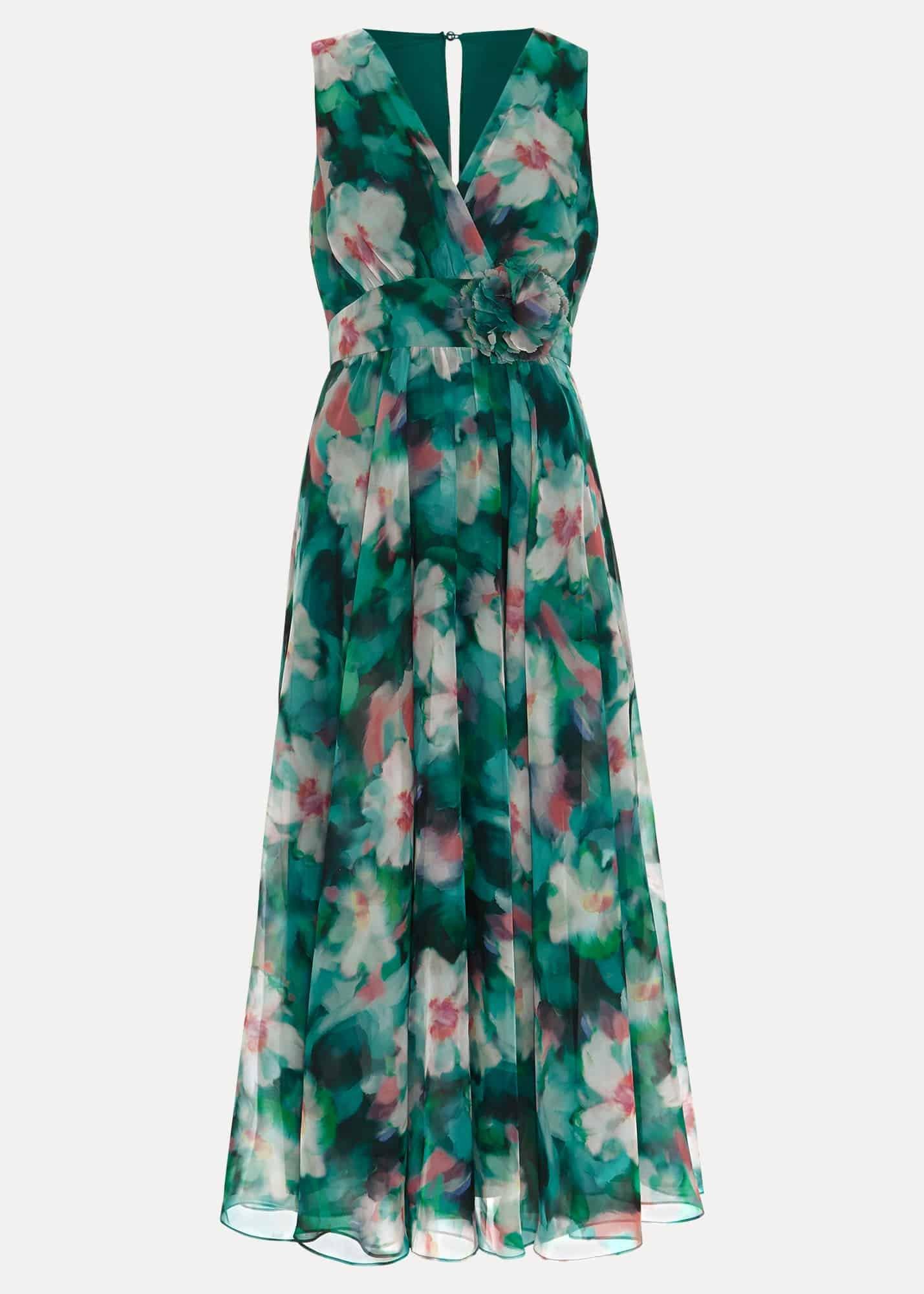 Nora Chiffon Floral Wrap Dress