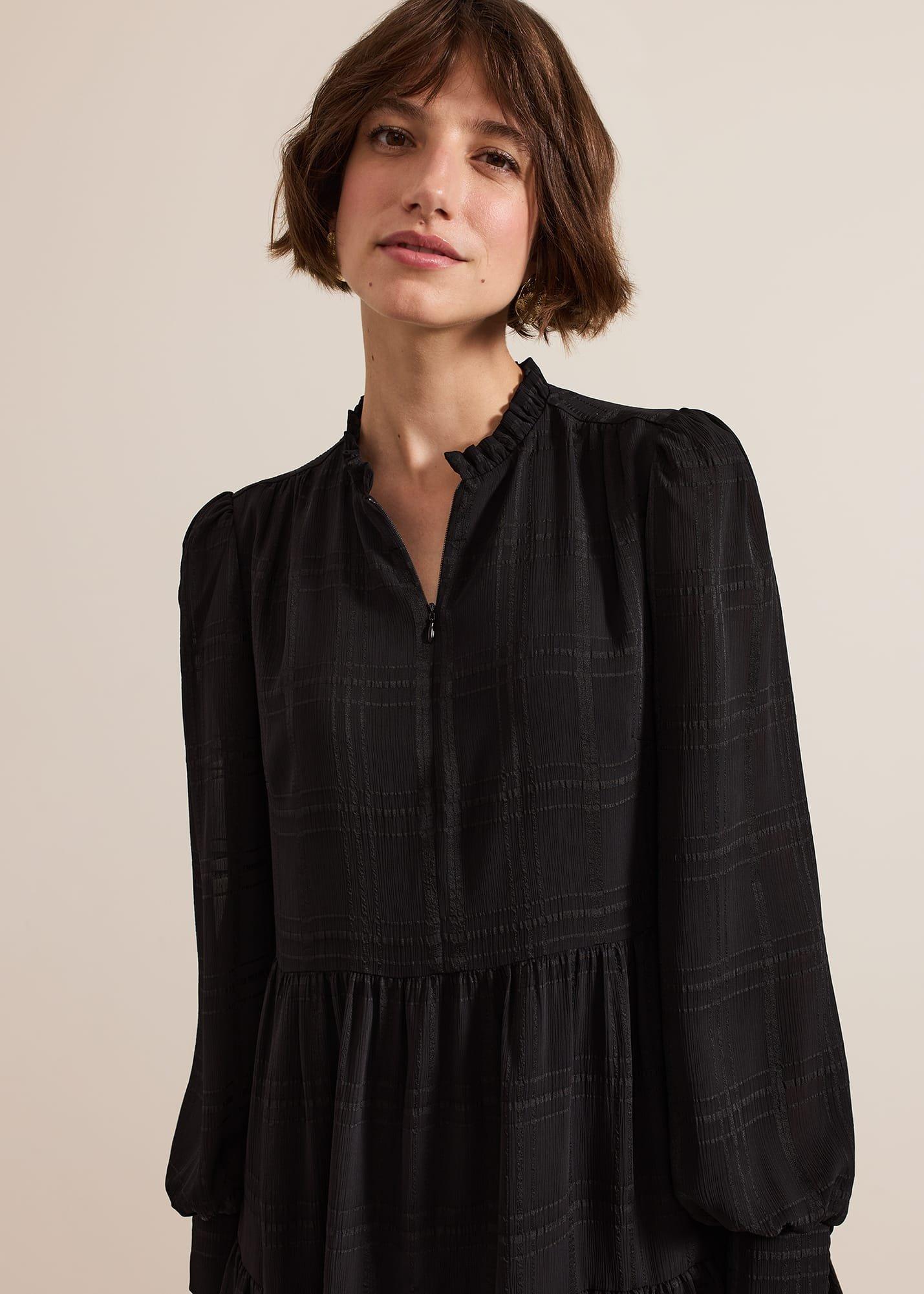 Shreya Check Swing Mini Dress
