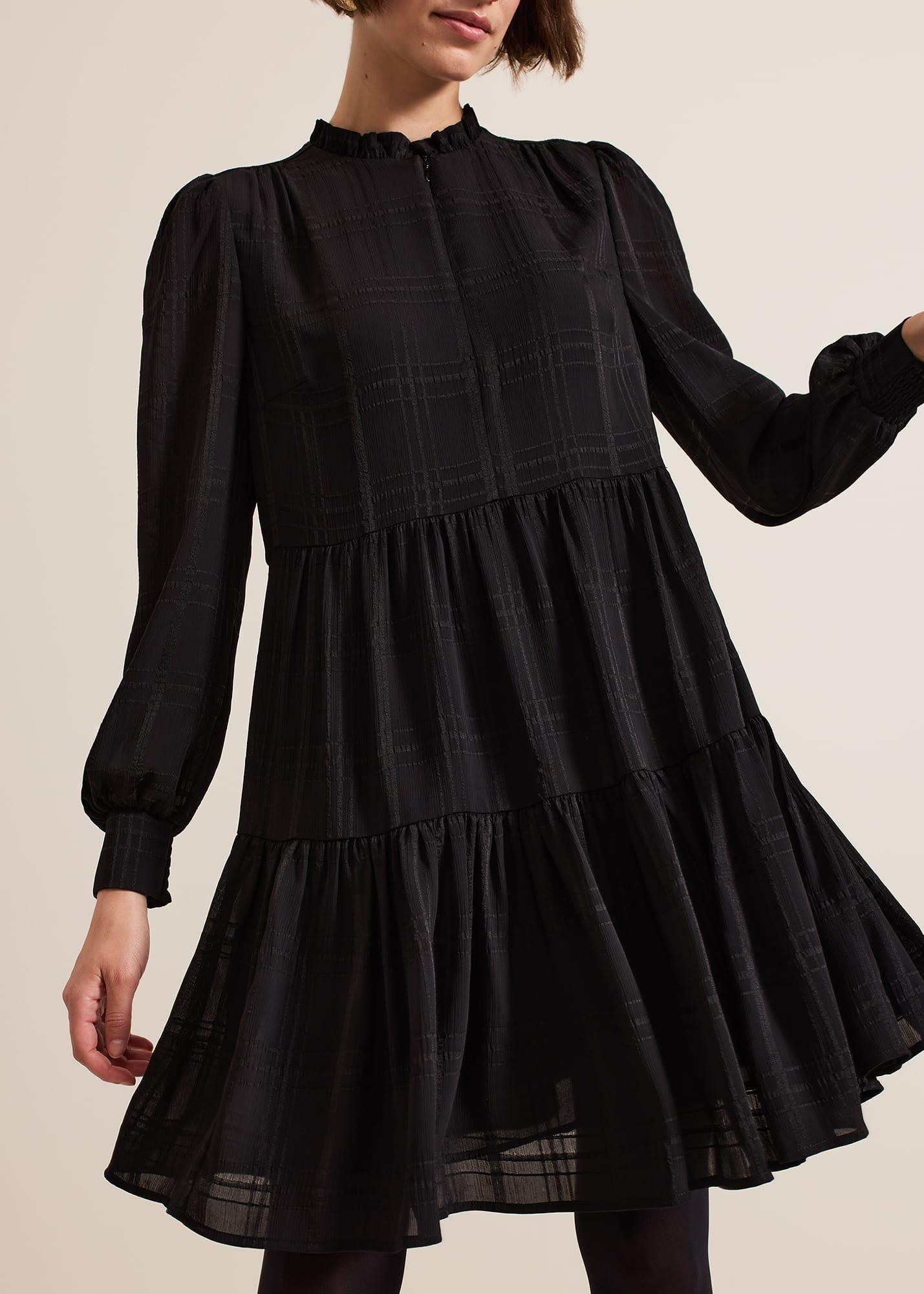 Shreya Check Swing Mini Dress