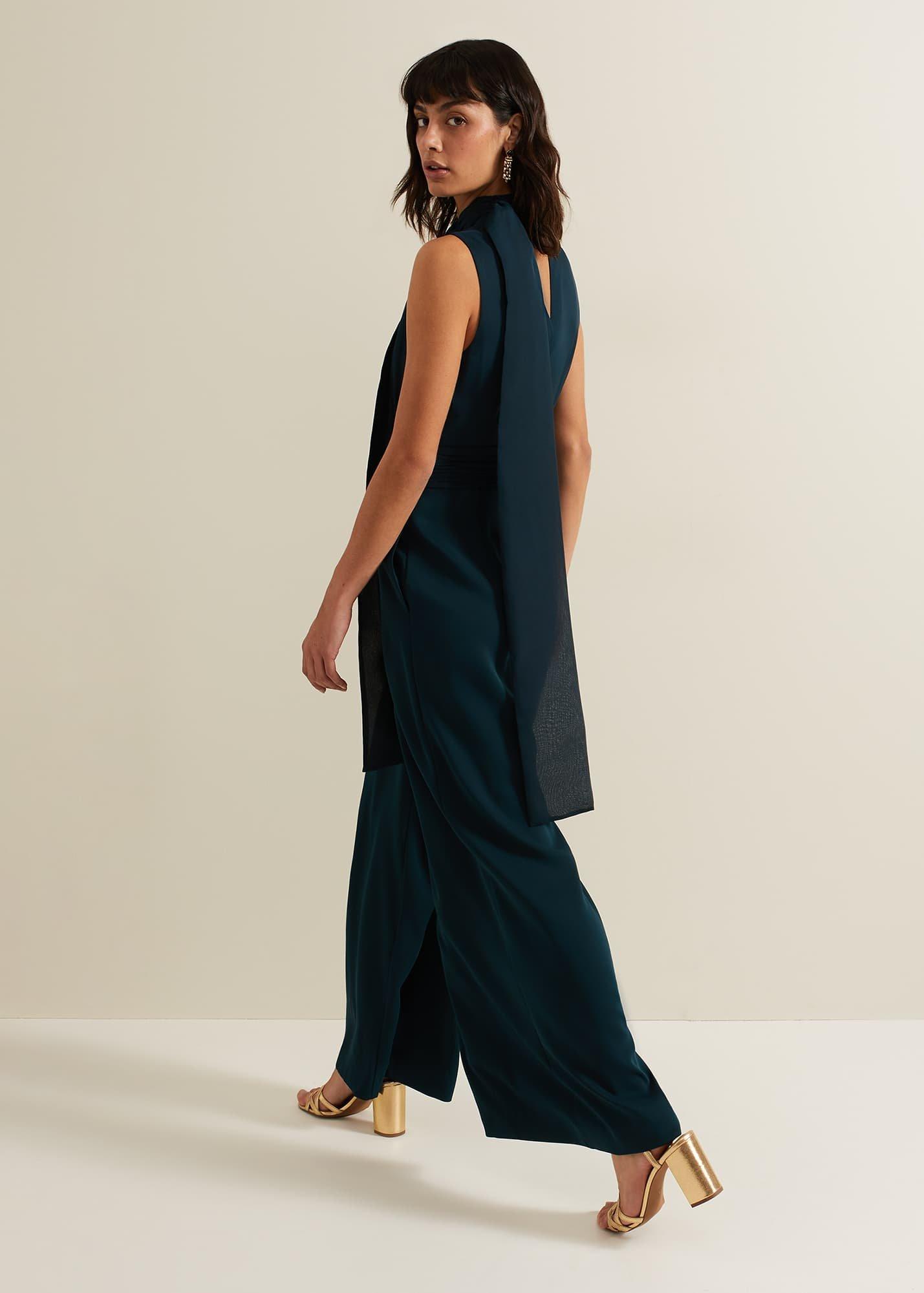 Neesa Green Wide Leg Jumpsuit