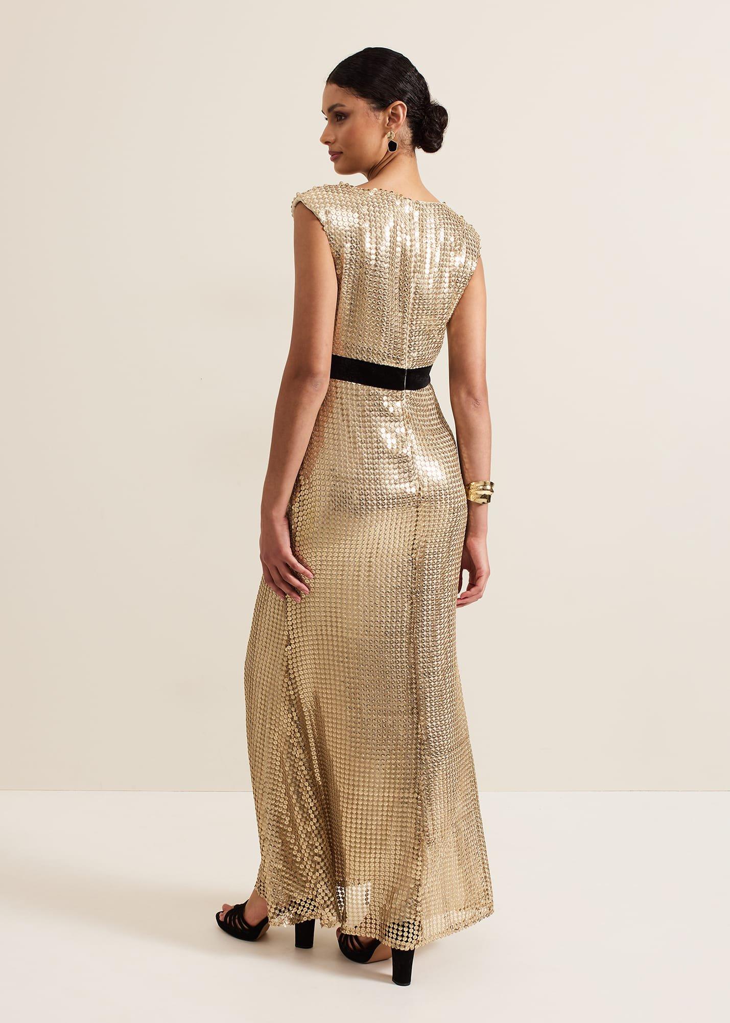 ${product-id}-Jamae Gold Sequin Maxi Dress-Gold-${view-type}