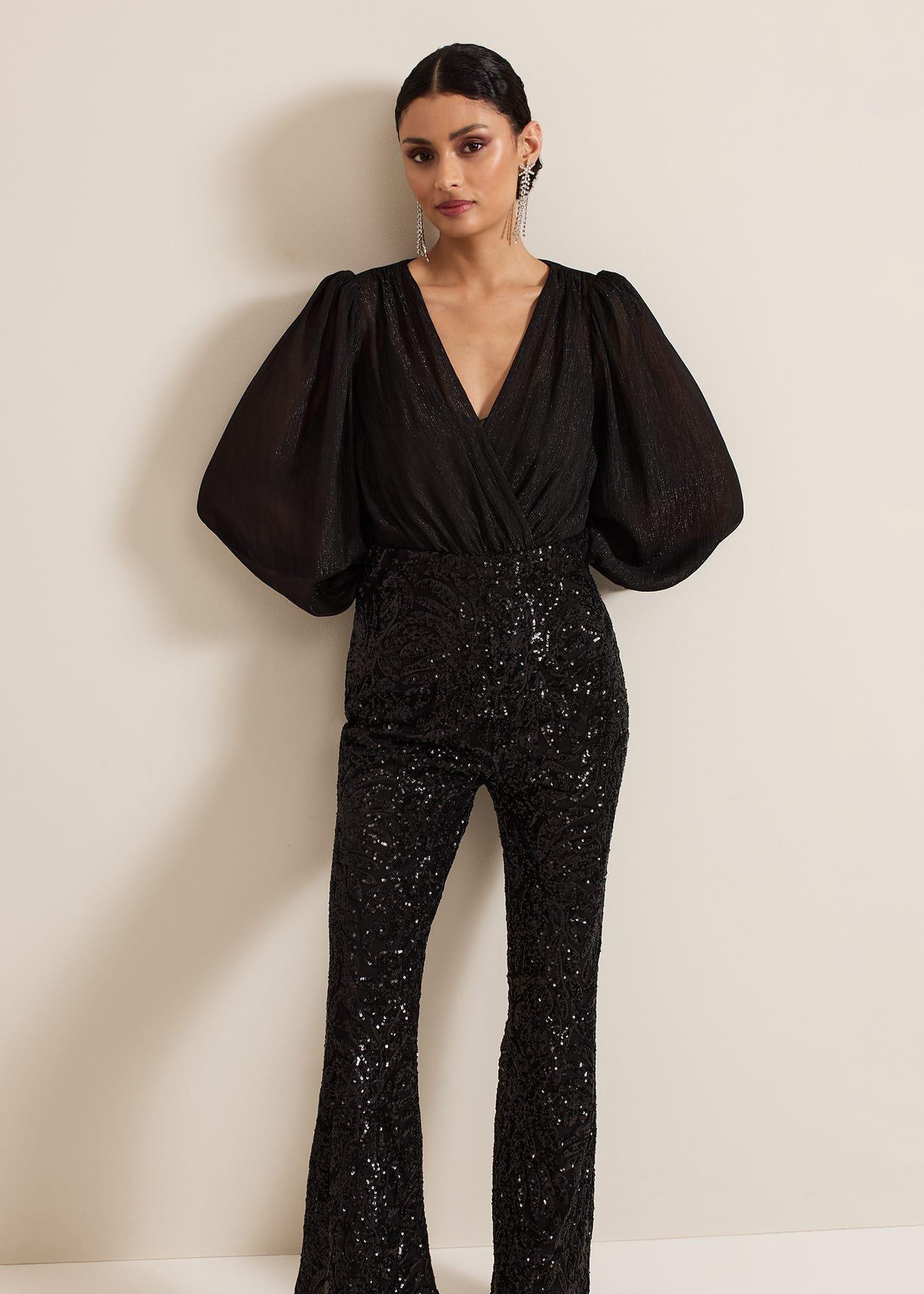 ${product-id}-Milena Black Sequin Jumpsuit-Black-${view-type}