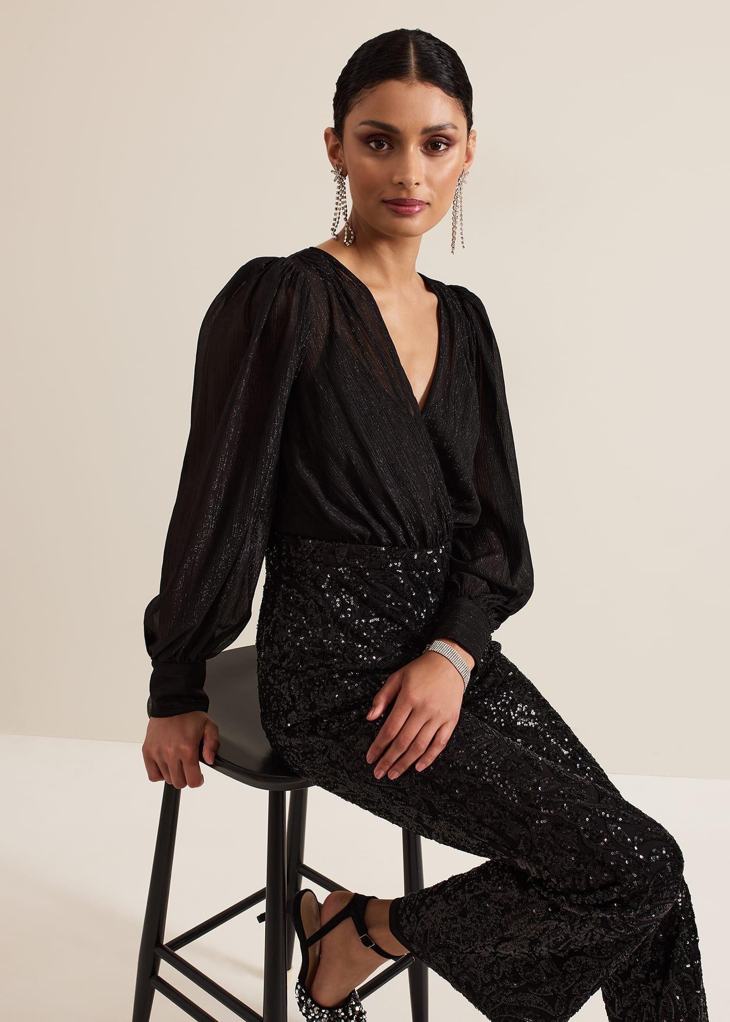 ${product-id}-Milena Black Sequin Jumpsuit-Black-${view-type}