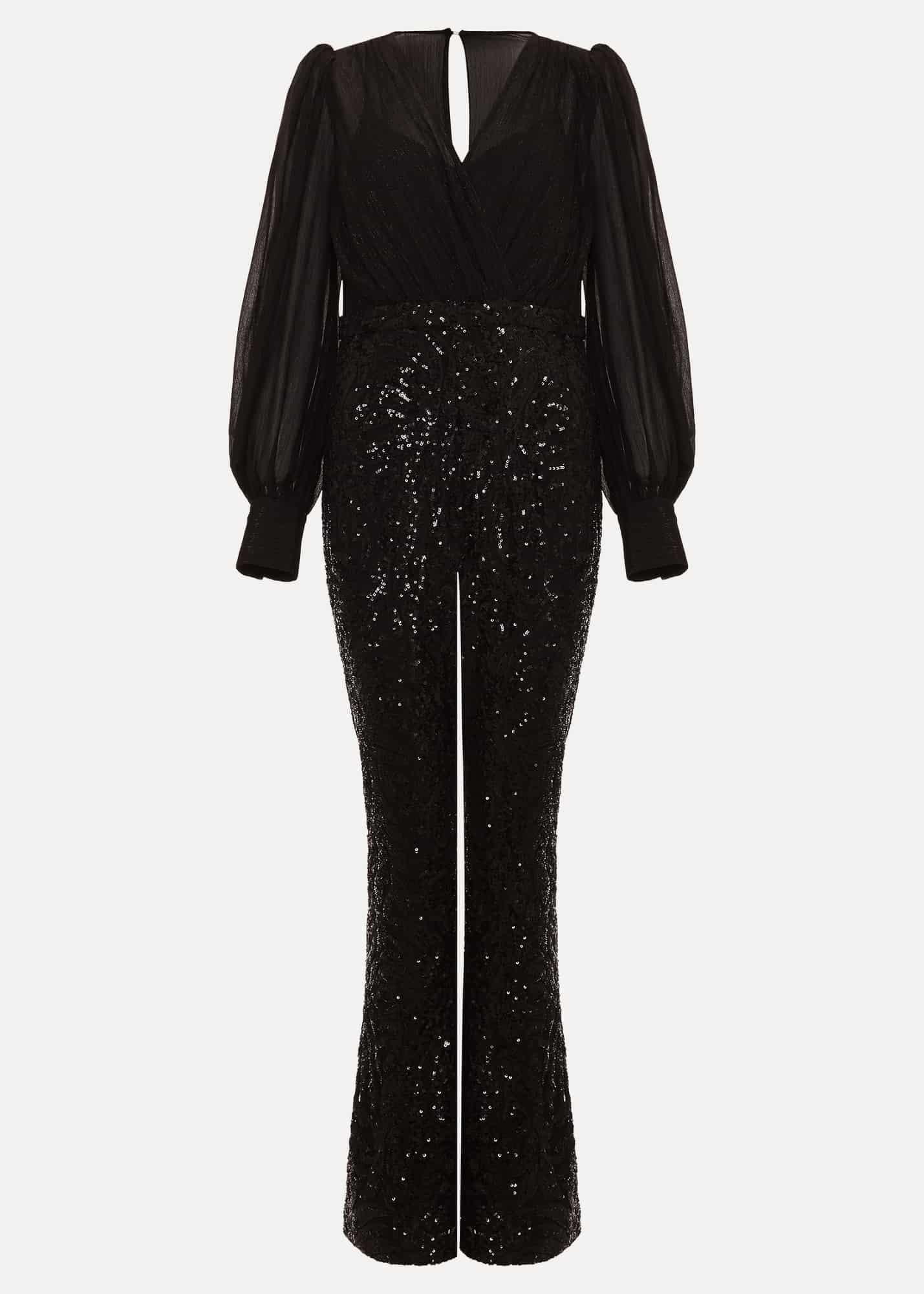 Milena Black Sequin Jumpsuit