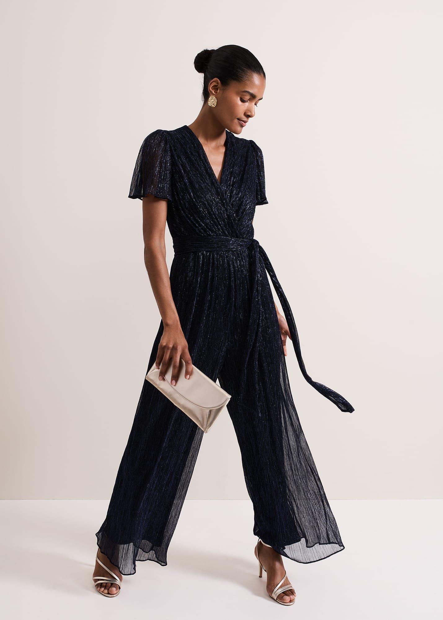 Stella Blue Plisse Jumpsuit