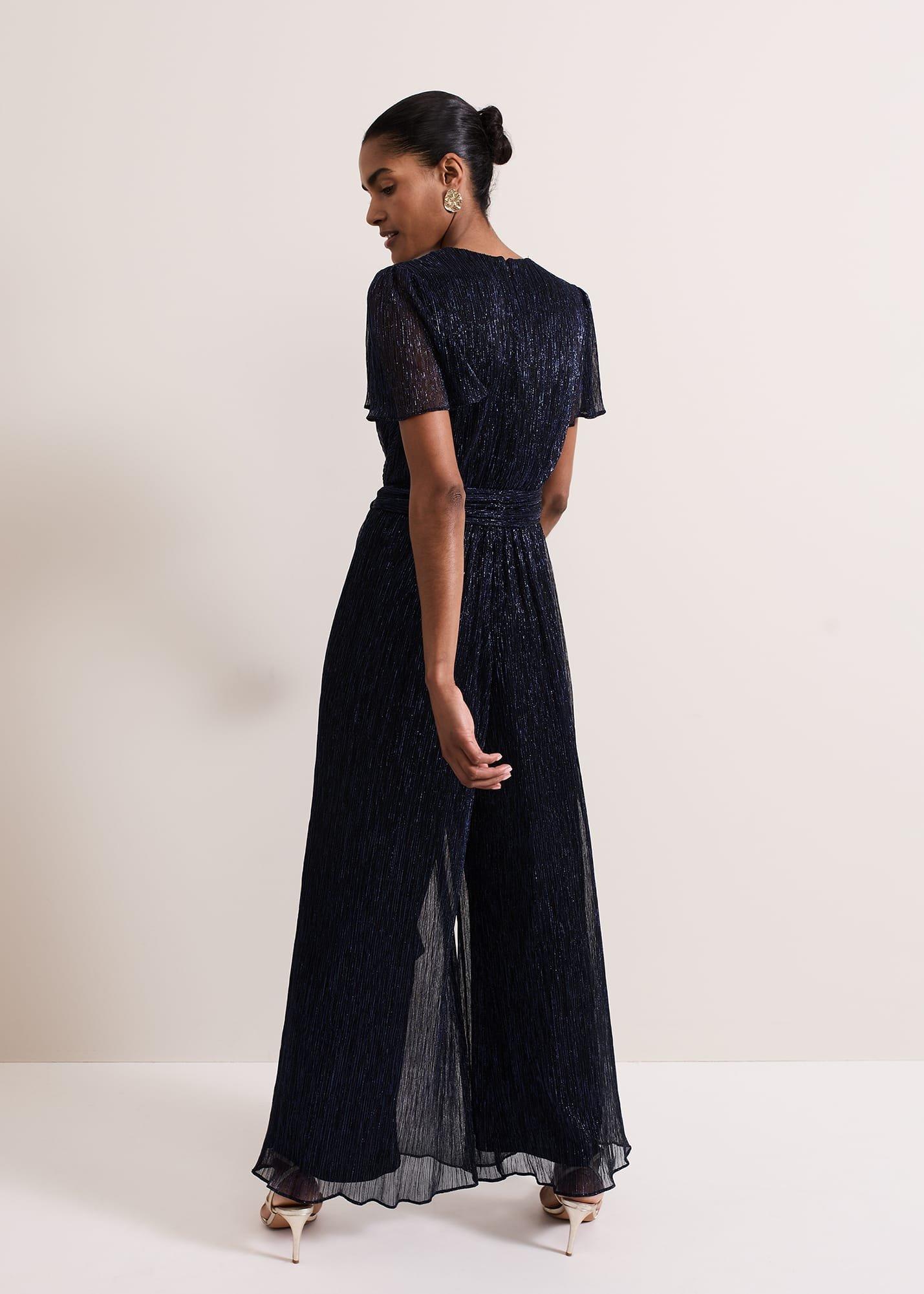 Stella Blue Plisse Jumpsuit