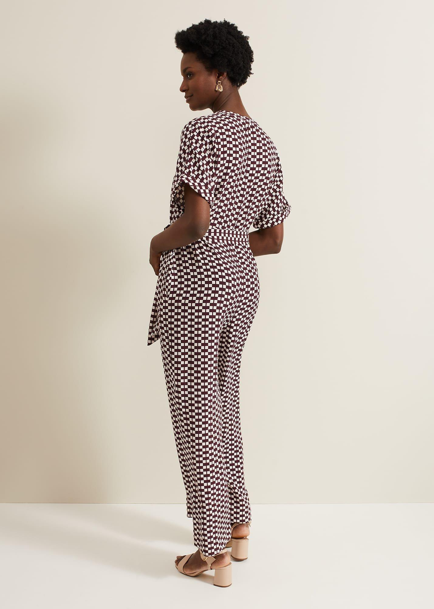 Andra Geo Tie Waist Jumpsuit