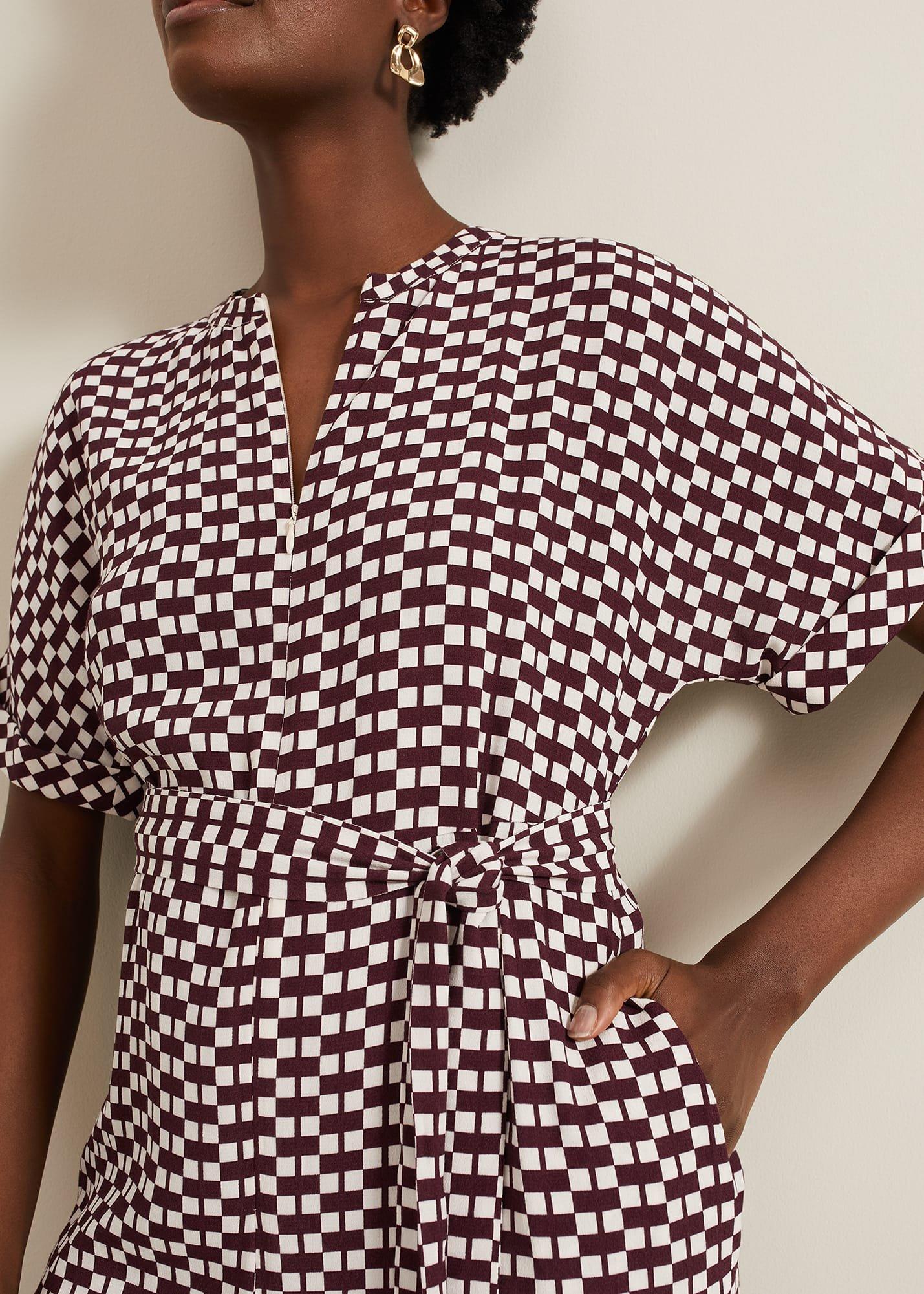 Andra Geo Tie Waist Jumpsuit