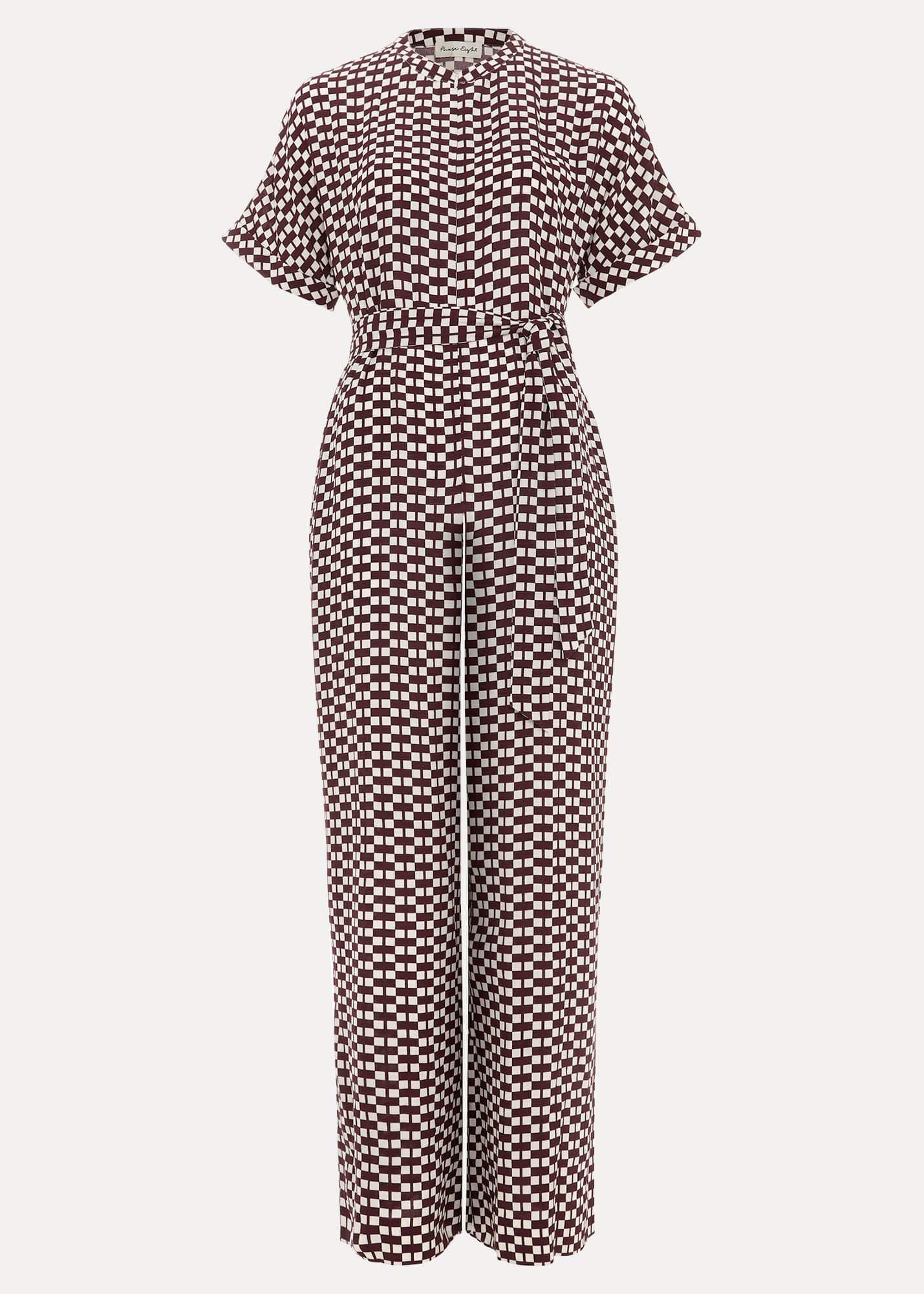 Andra Geo Tie Waist Jumpsuit