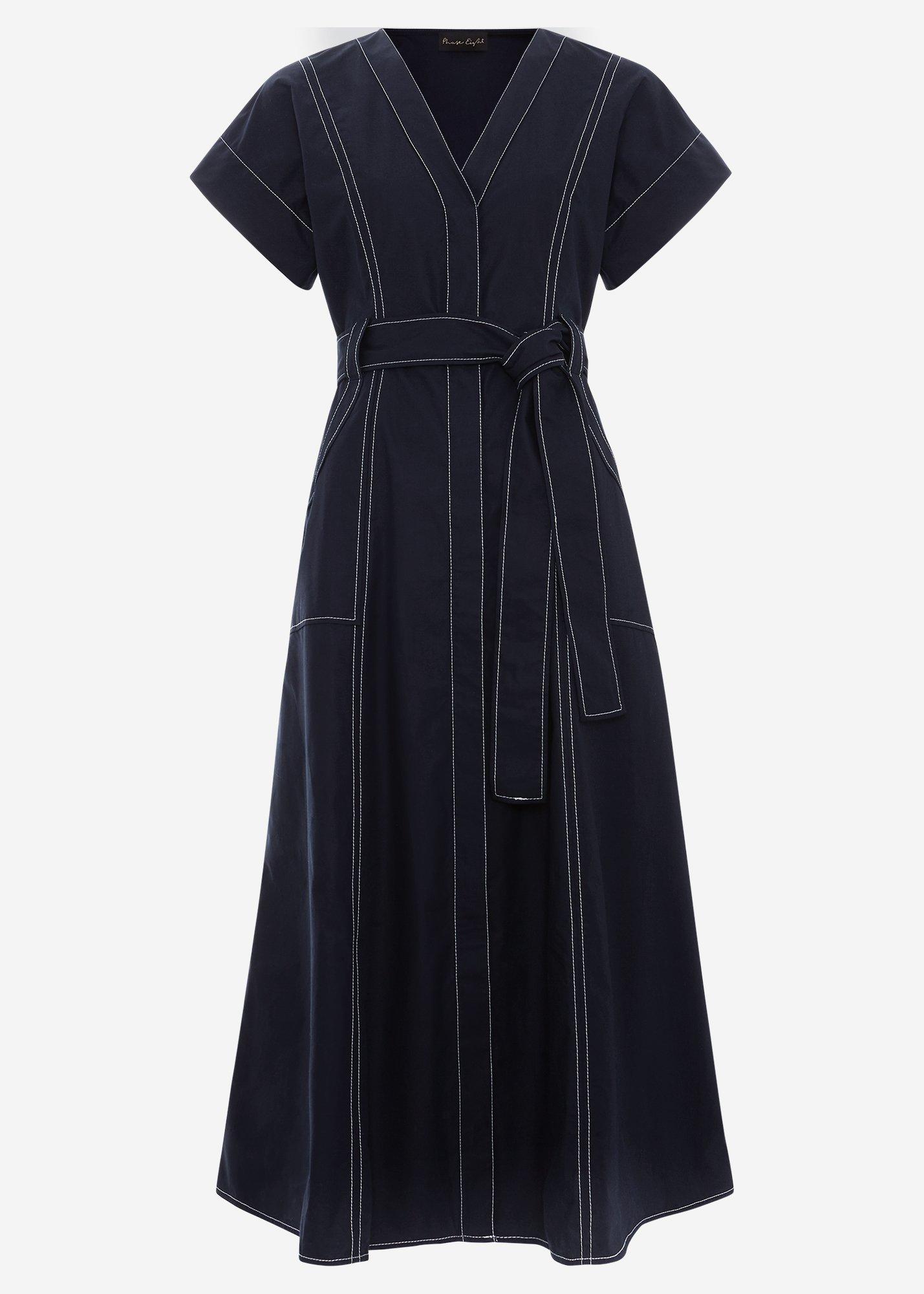 Annalie Navy Utility Midi Dress