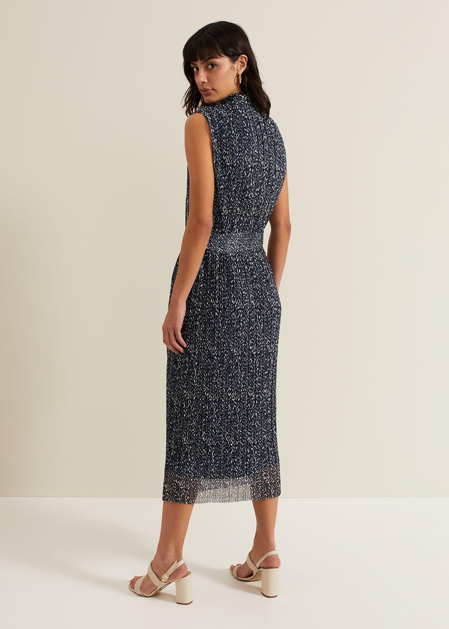 Adia Navy Jersey Shirt Dress