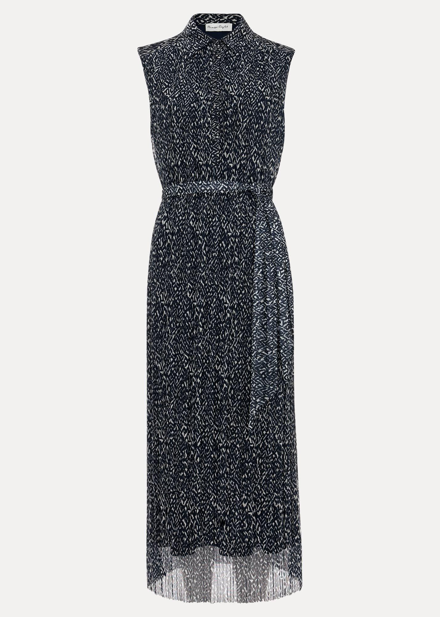 Adia Navy Jersey Shirt Dress
