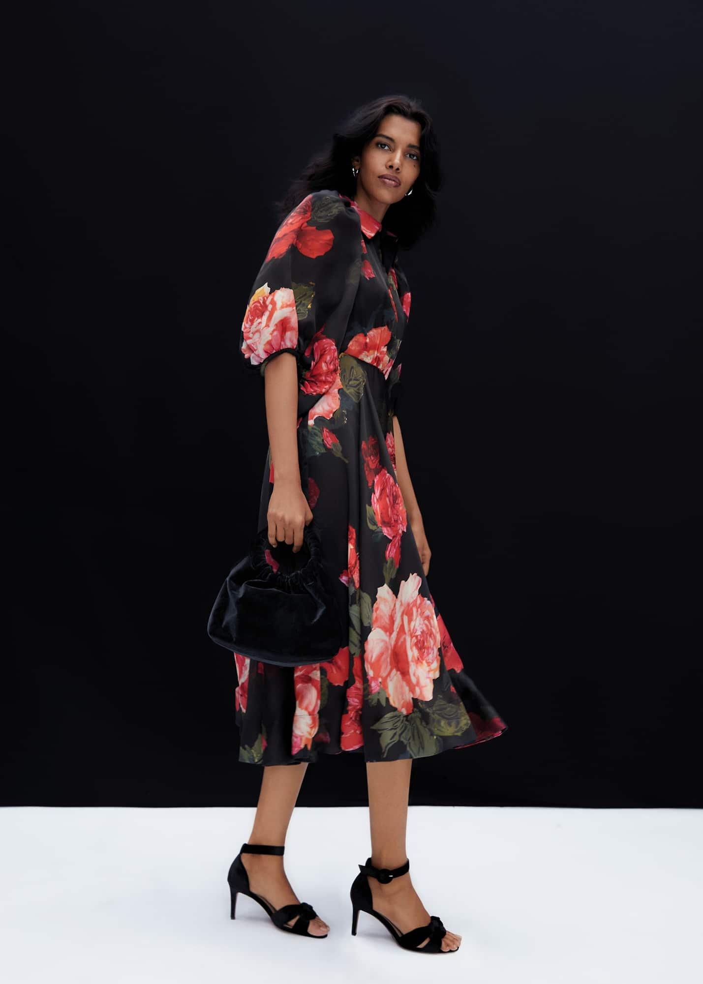 Cilla Floral Shirt Midi Dress