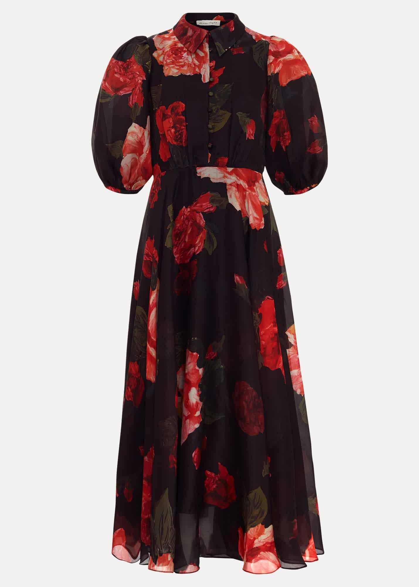 Cilla Floral Shirt Midi Dress