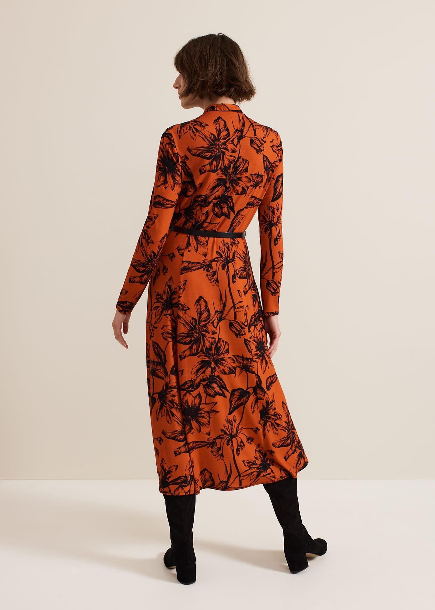 Krissy Floral Piped Midi Dress