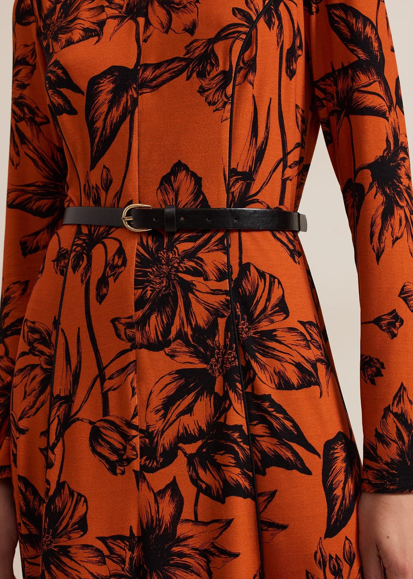 Krissy Floral Piped Midi Dress