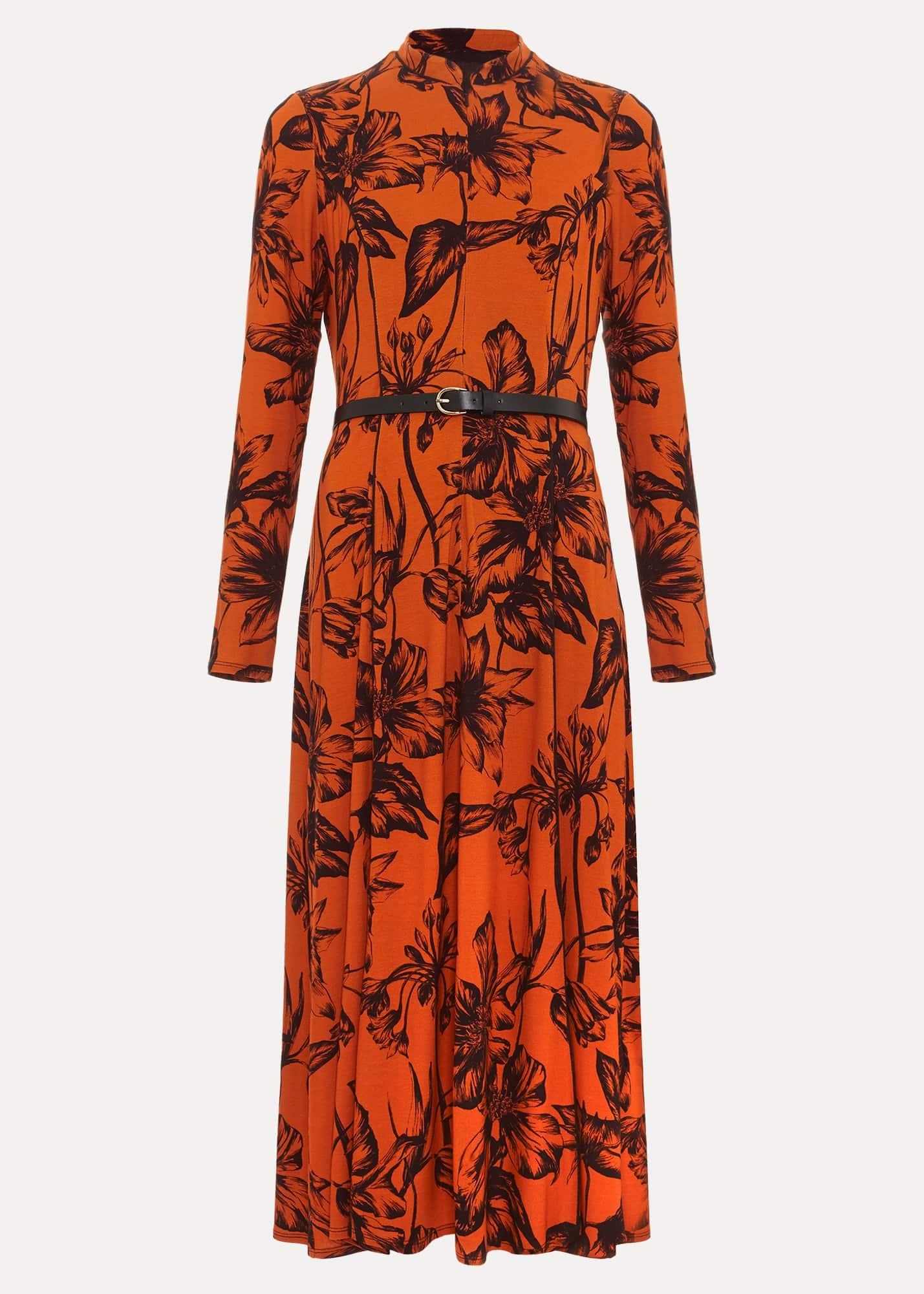 Krissy Floral Piped Midi Dress