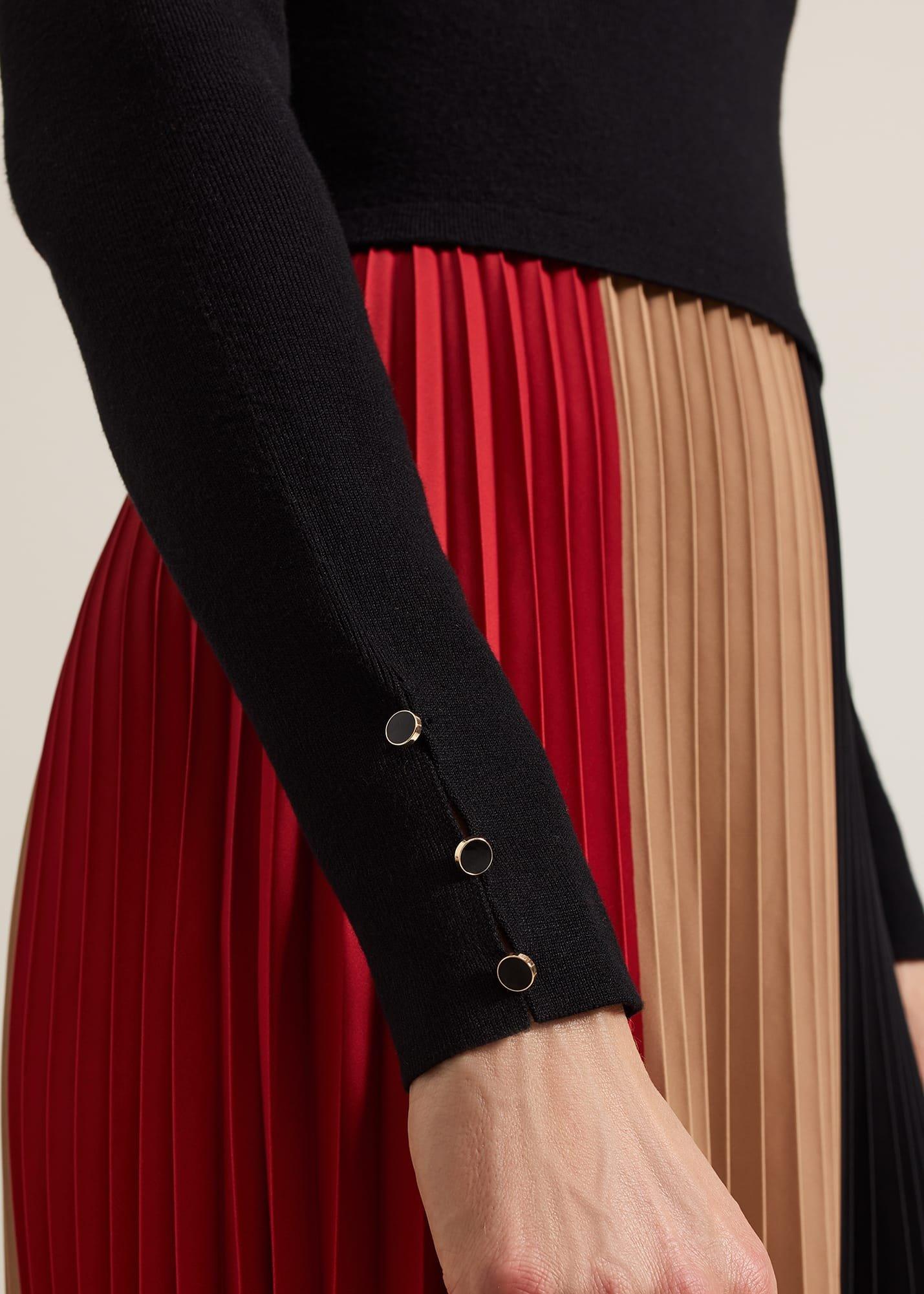 Kiera Colourblock Woven Hem Midi Dress