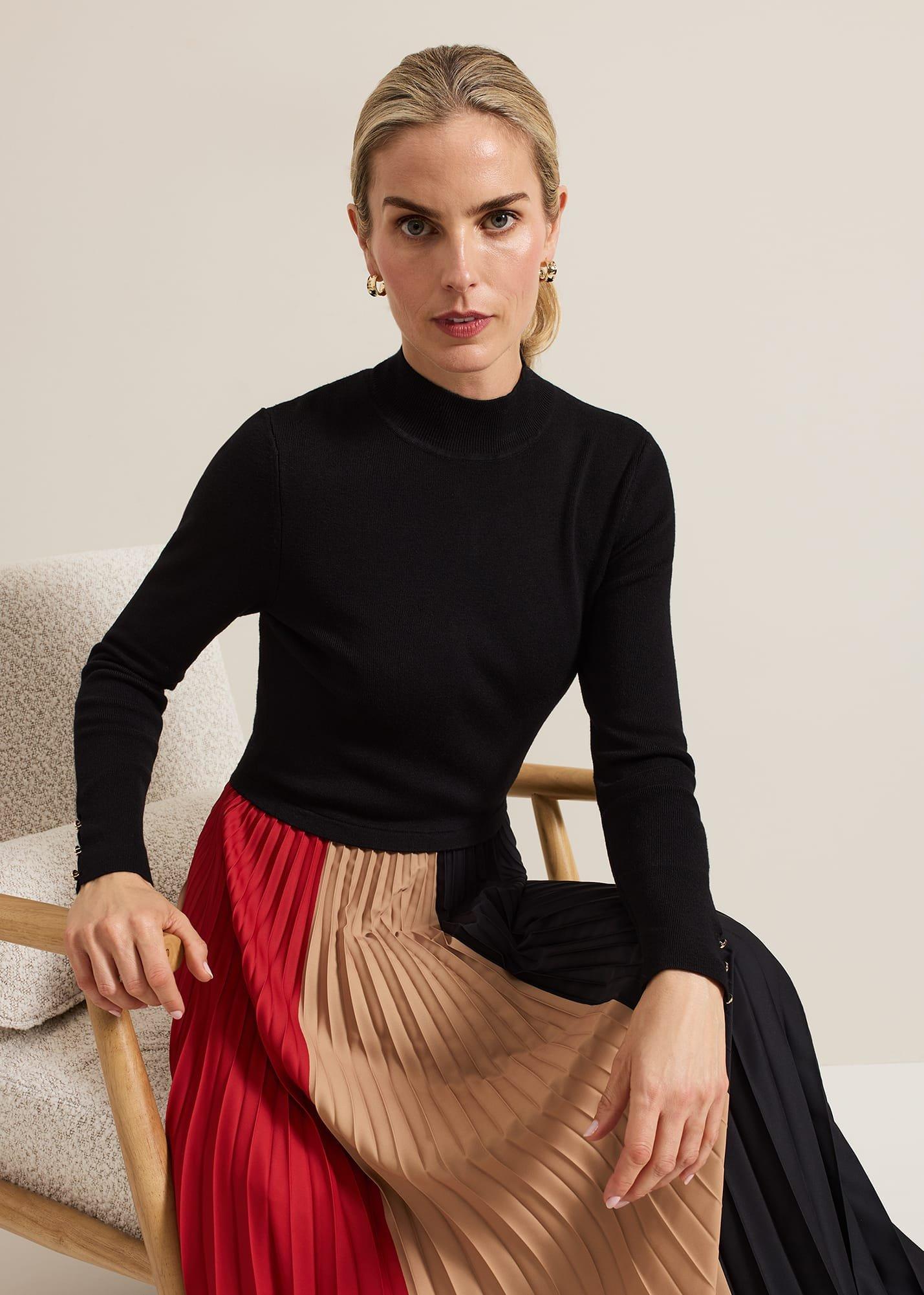 Kiera Colourblock Woven Hem Midi Dress